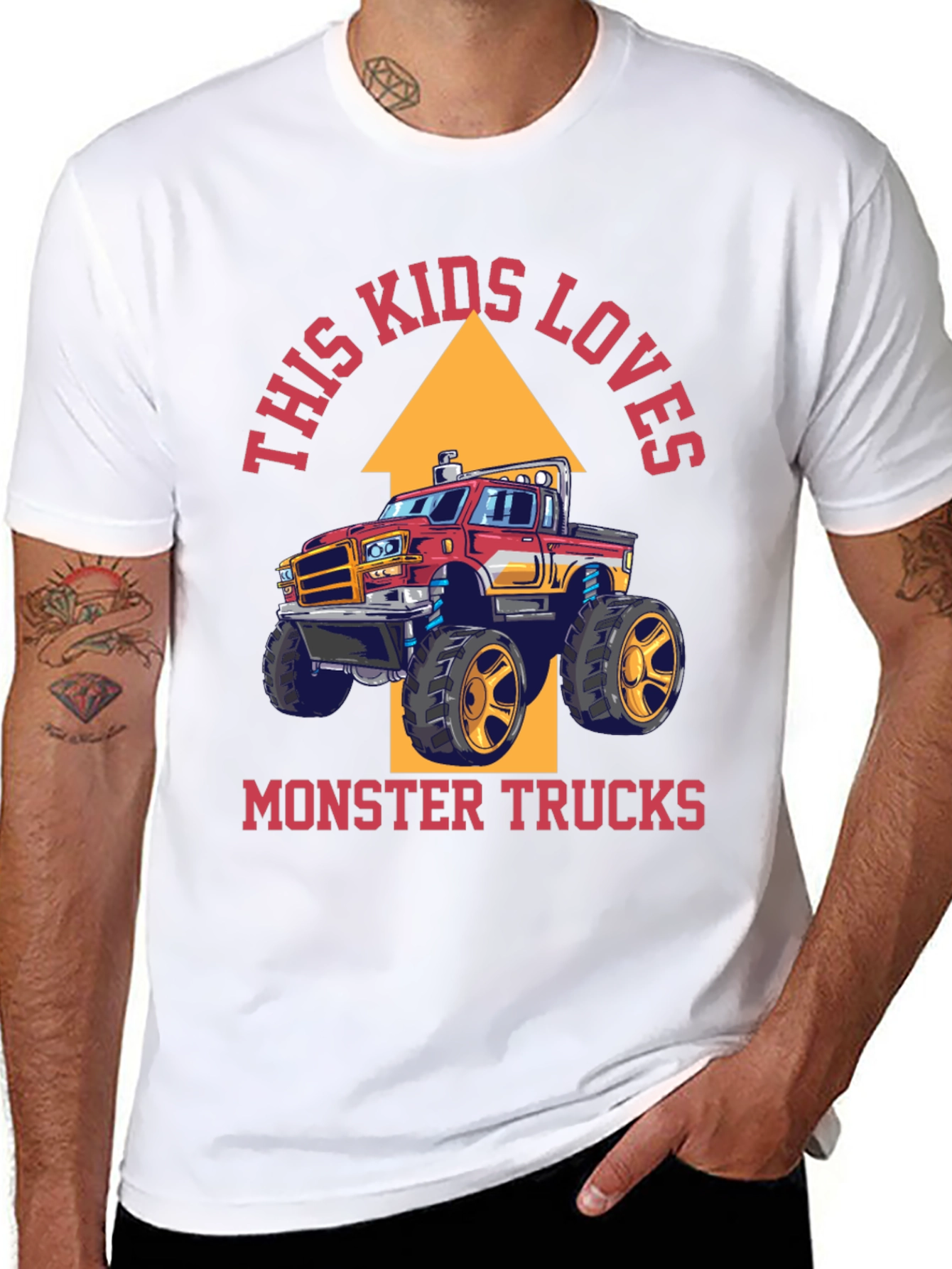 Camiseta This Kids Loves Monster Trucks