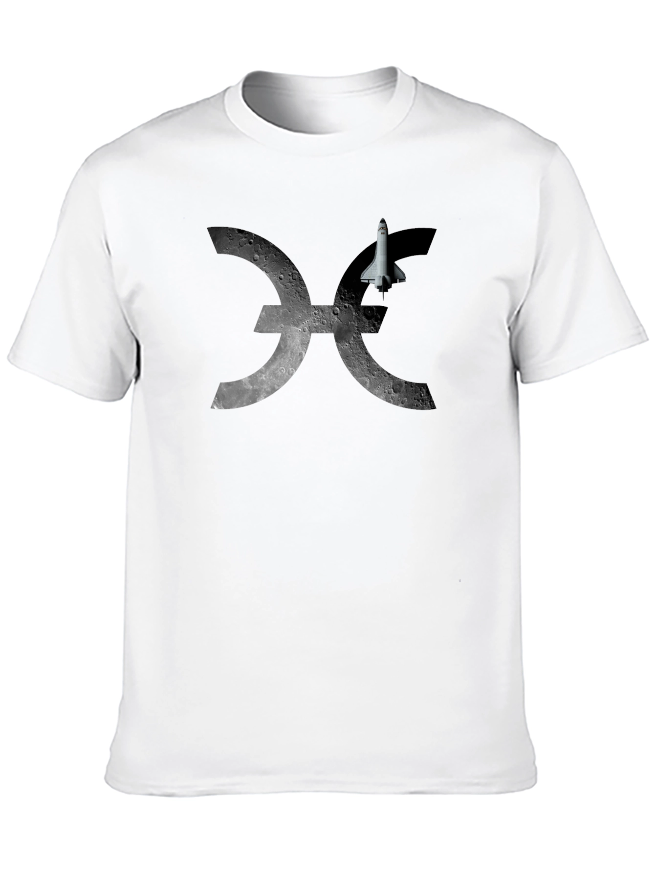 Camiseta Negra Espacial: Luna & Lanzadera