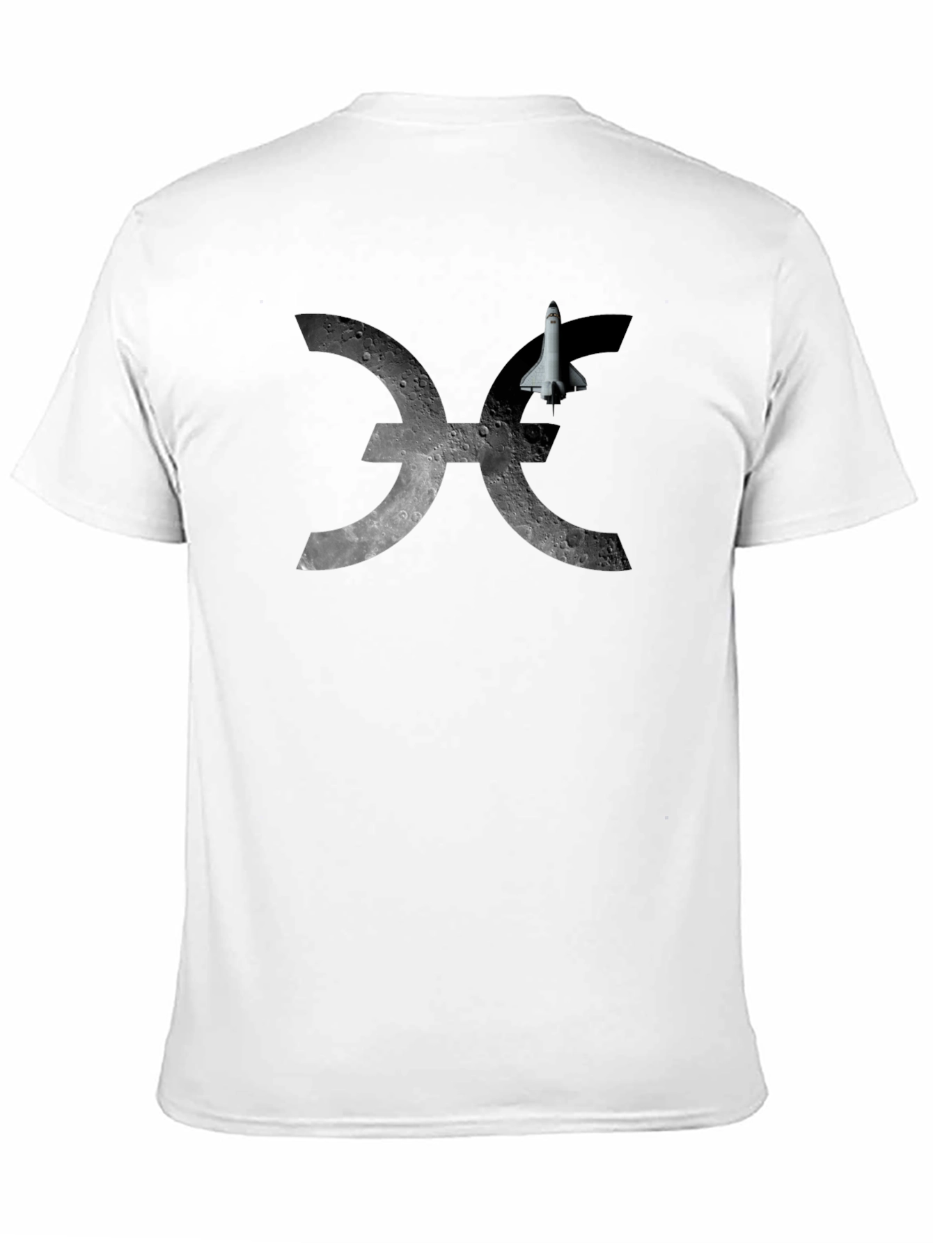 Camiseta Negra Espacial: Luna & Lanzadera