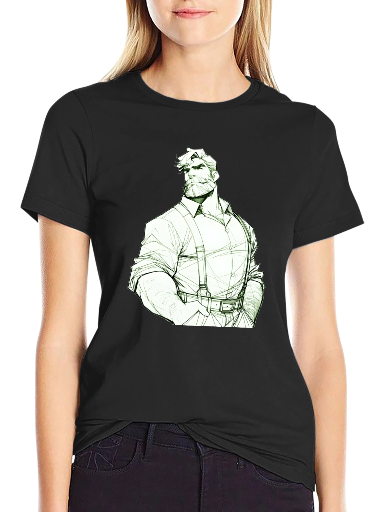 Camiseta Hombre Diseño Leñador Estilizado