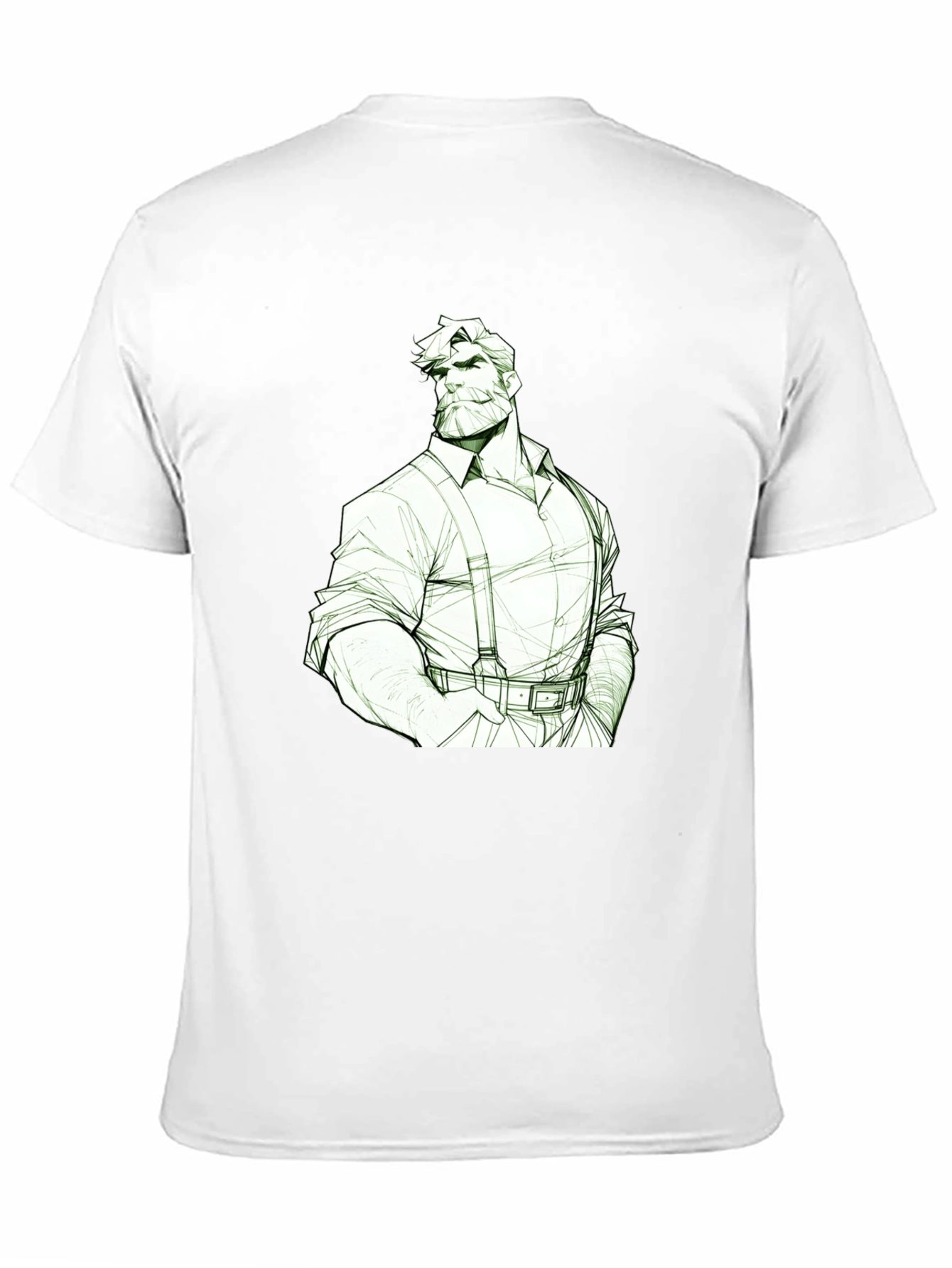 Camiseta Hombre Diseño Leñador Estilizado