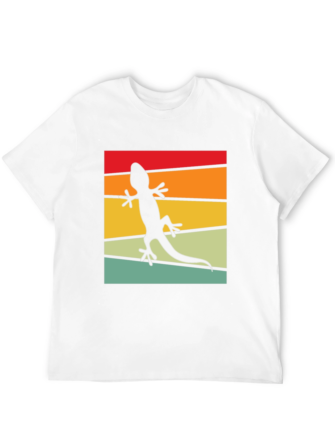 Camiseta Negra con Diseño de Gecko Retro
