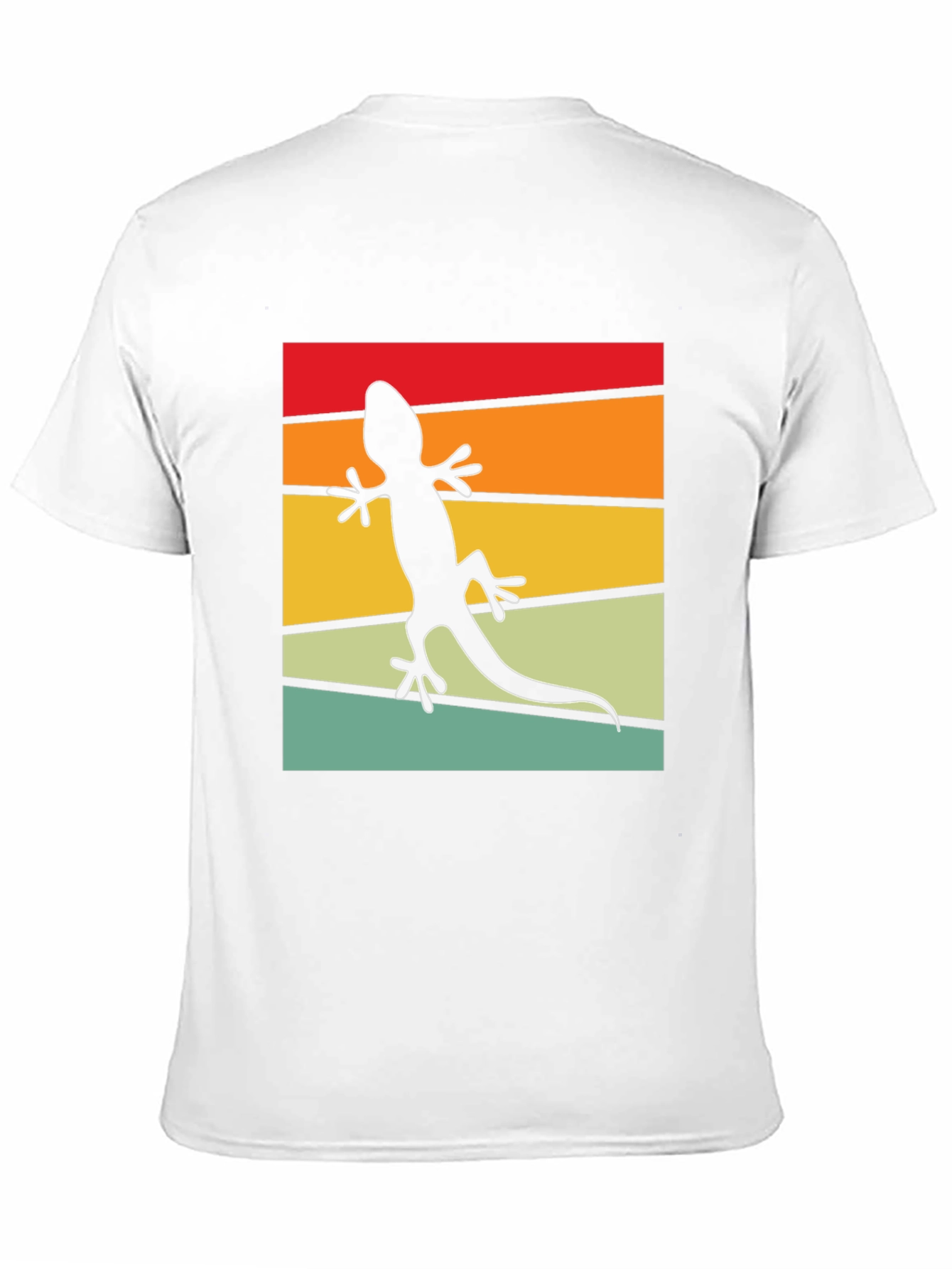 Camiseta Negra con Diseño de Gecko Retro