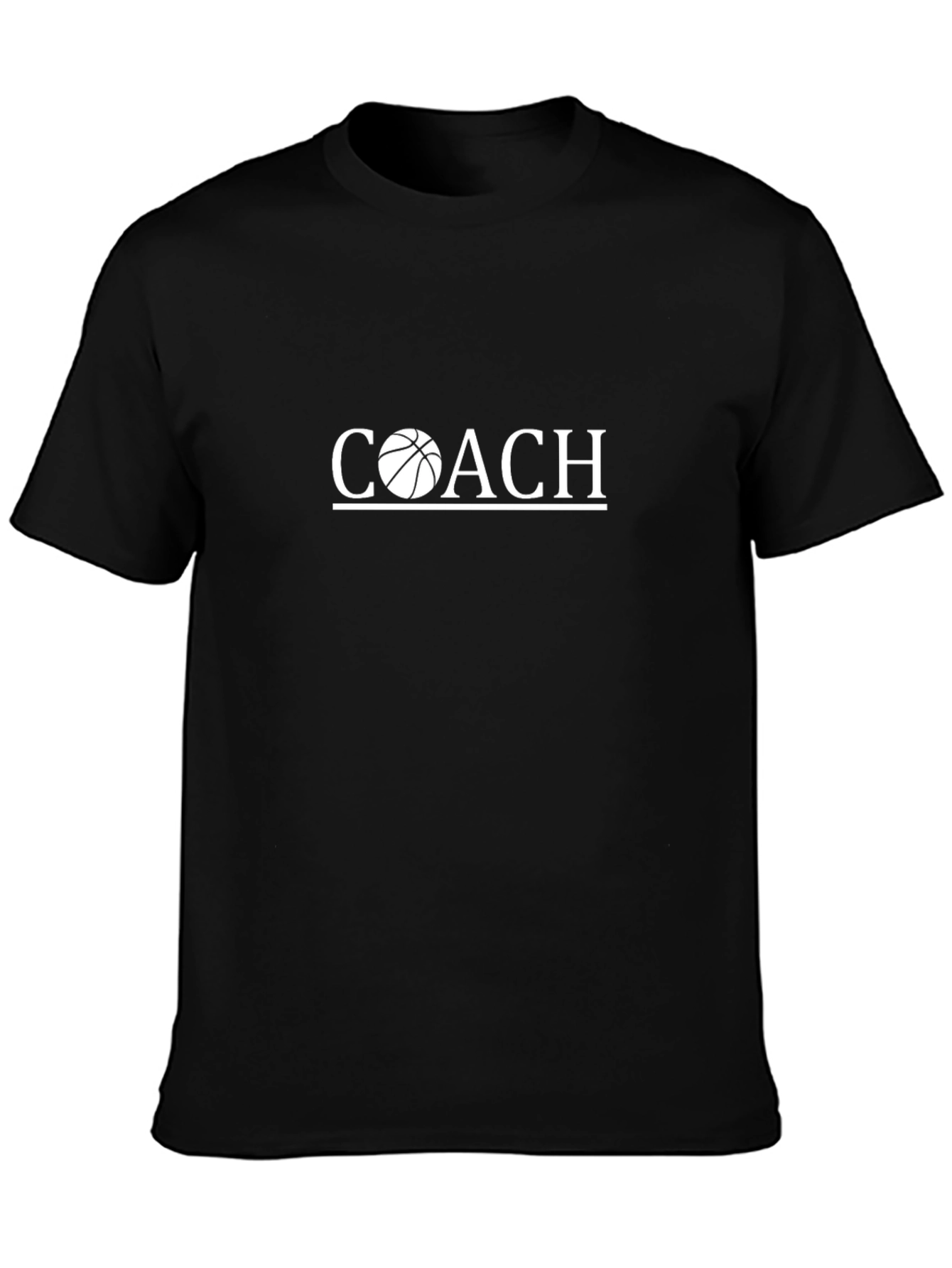 Camiseta Negra Coach Baloncesto Algodón