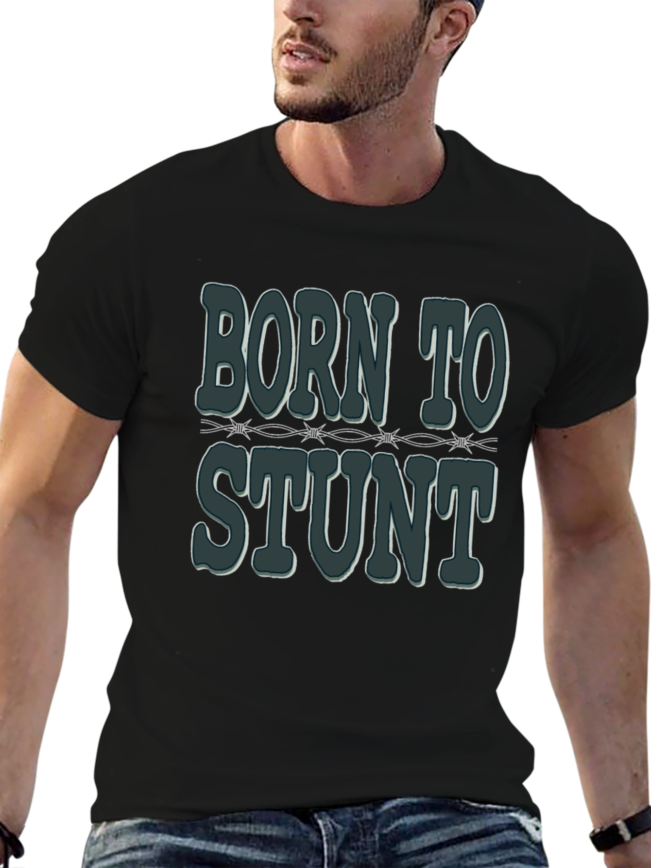 Camiseta Negra: Nacido para el Stunt