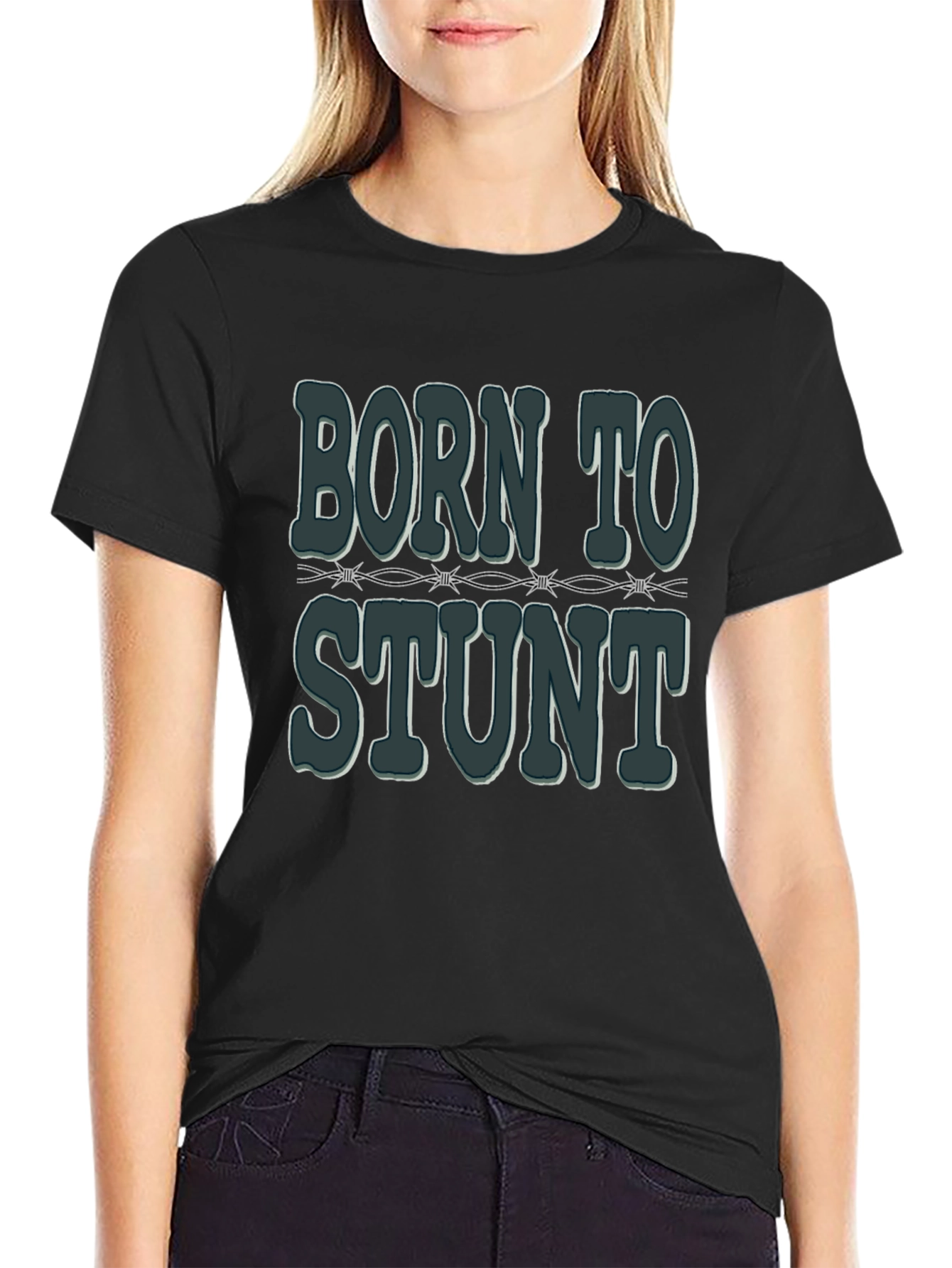 Camiseta Negra: Nacido para el Stunt
