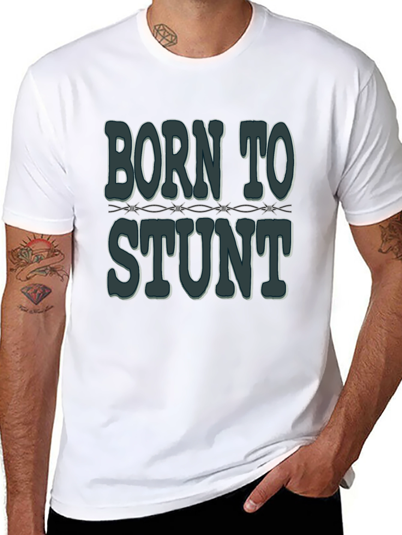Camiseta Negra: Nacido para el Stunt