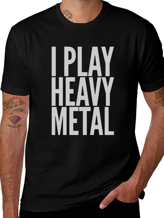 Camiseta Negra I Play Heavy Metal