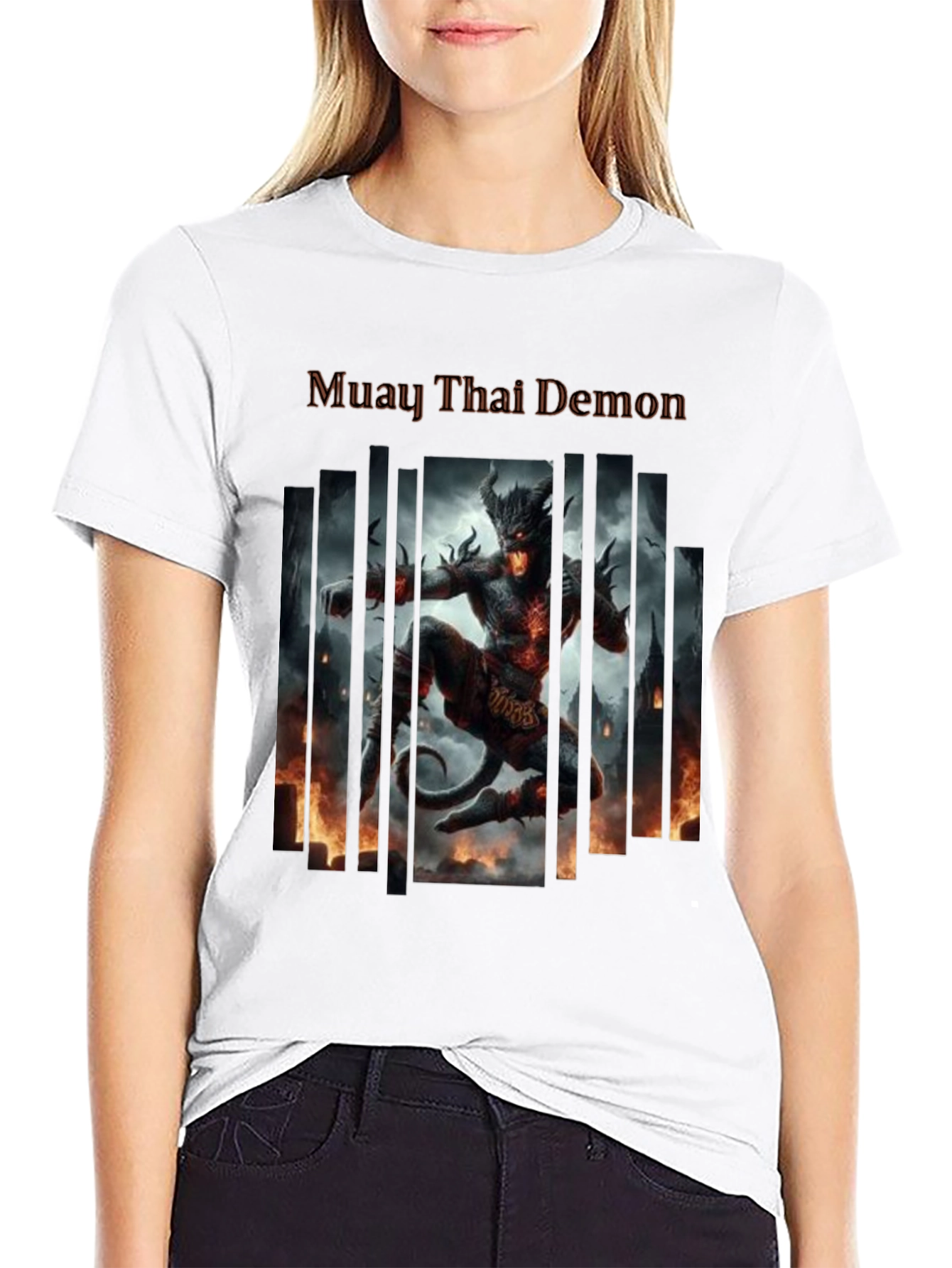 Camiseta Negra Muay Thai Demon