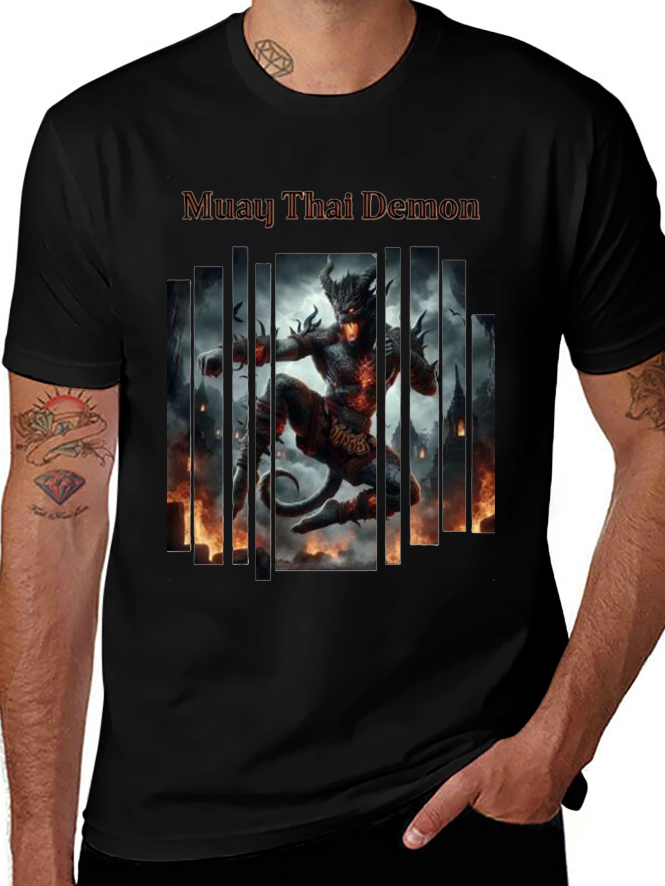 Camiseta Negra Muay Thai Demon