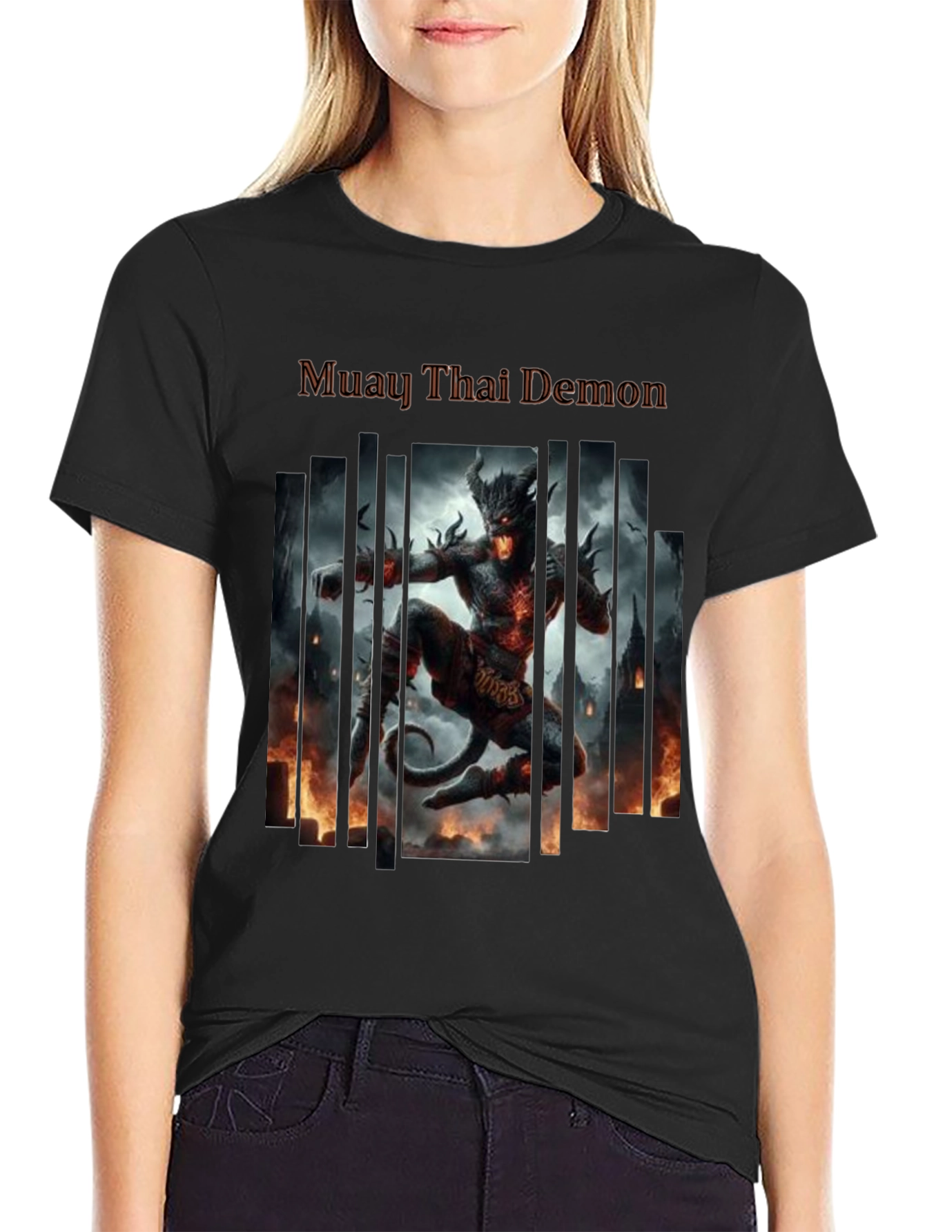 Camiseta Negra Muay Thai Demon