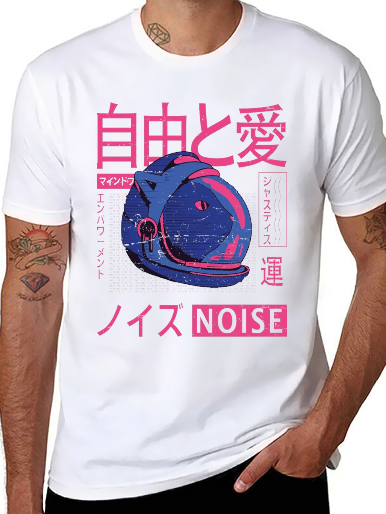 Camiseta Negra con Diseño Japonés Estilo Retro