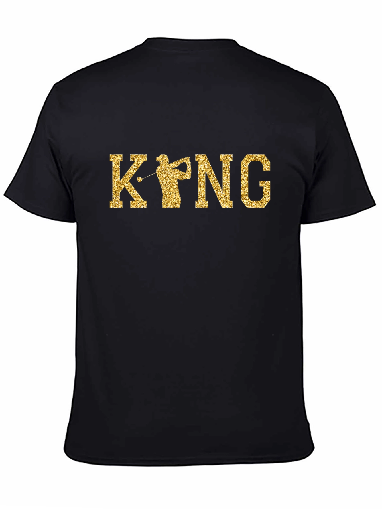 Camiseta Negra Golf Kpng Oro