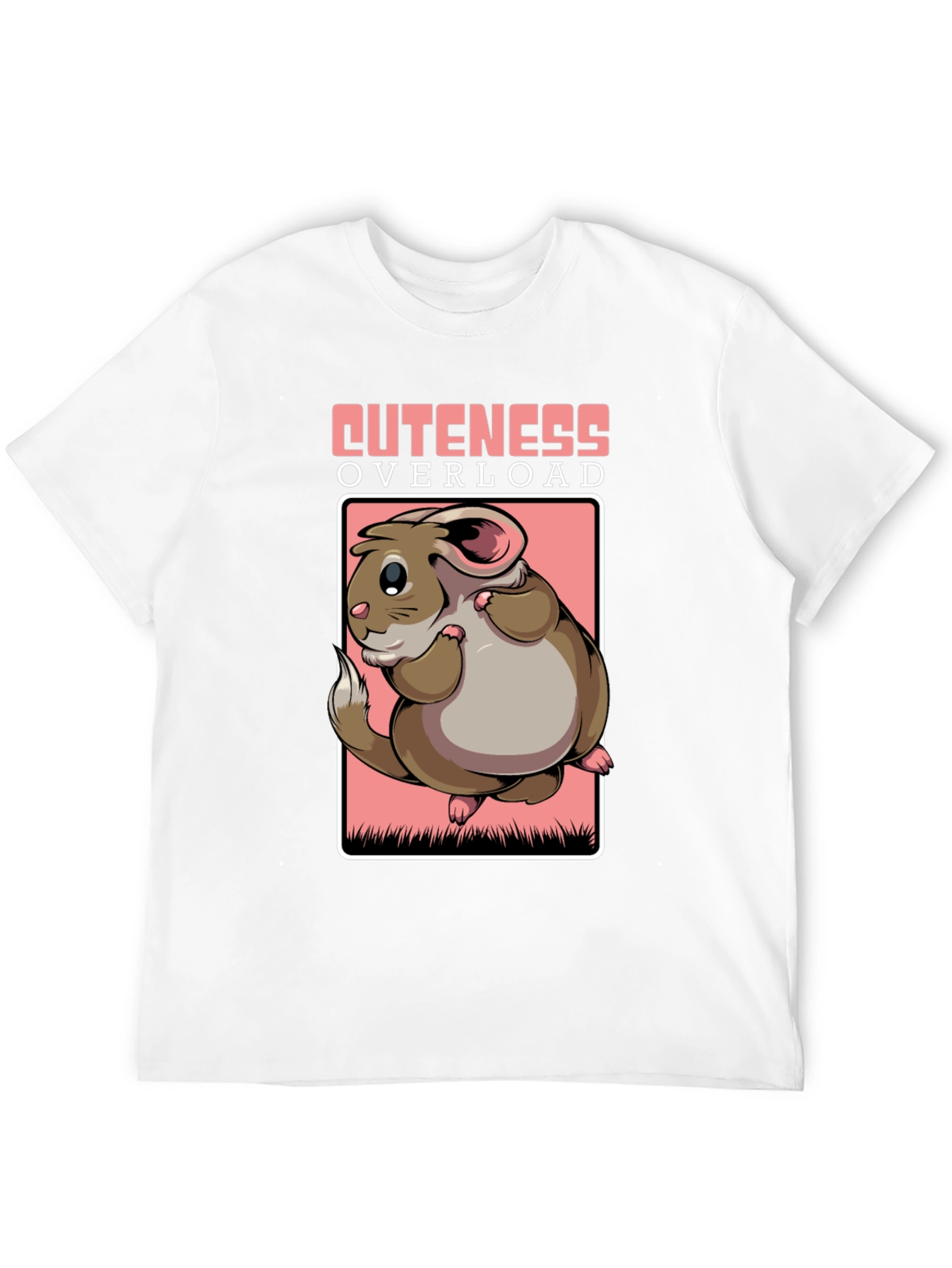 Camiseta Negra Cuteness Overload con Diseño de Hamster