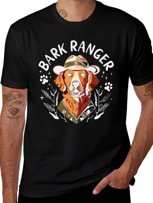 Camiseta Negra Bark Ranger con Diseño de Perro Explorador