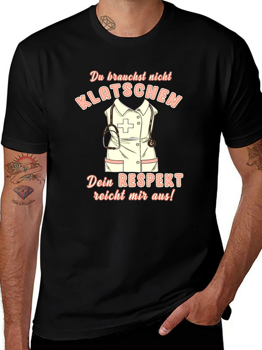 Camiseta Negra con Diseño de Enfermera