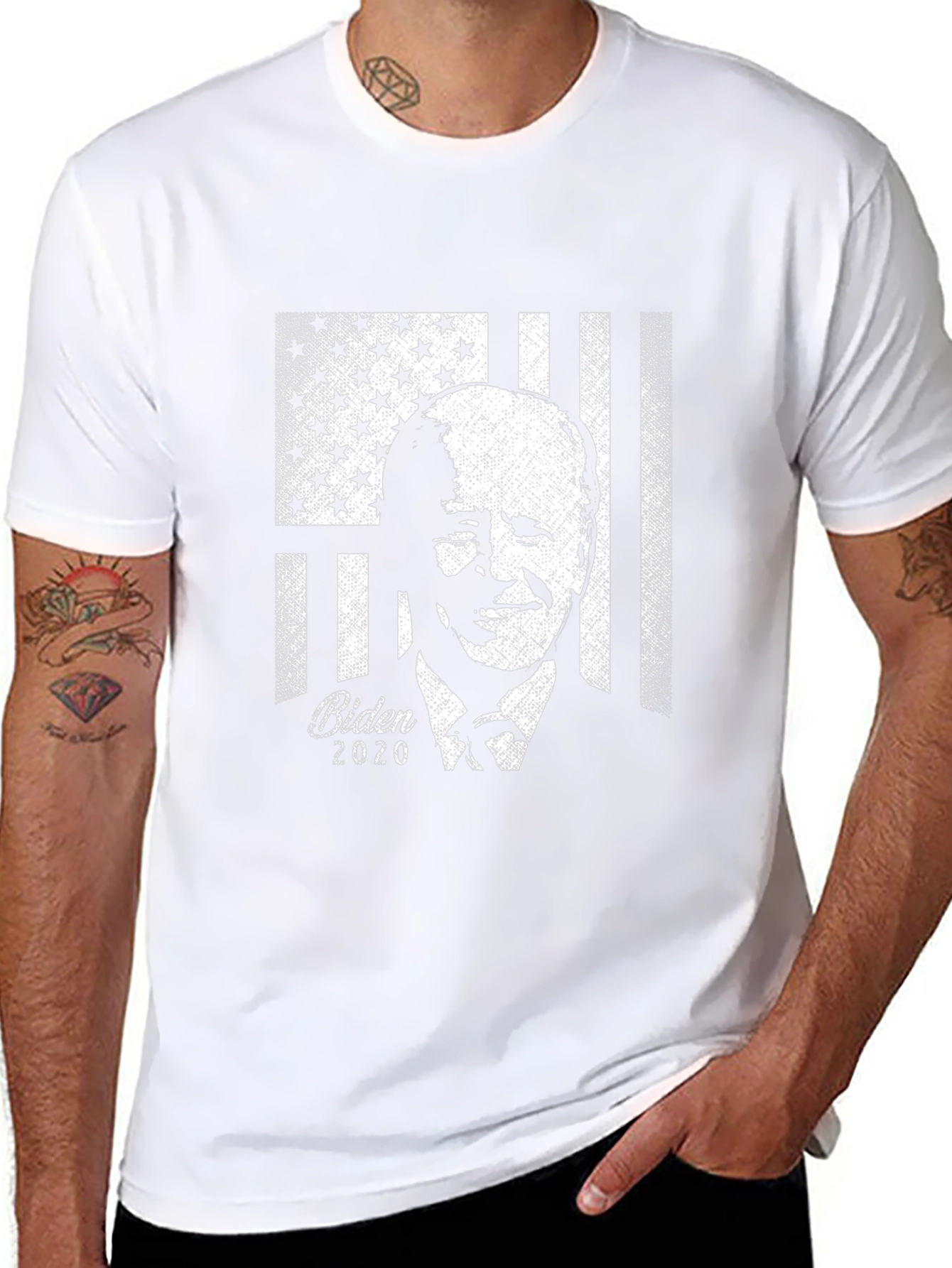Camiseta Biden 2020 Diseño Bandera USA - Hombre