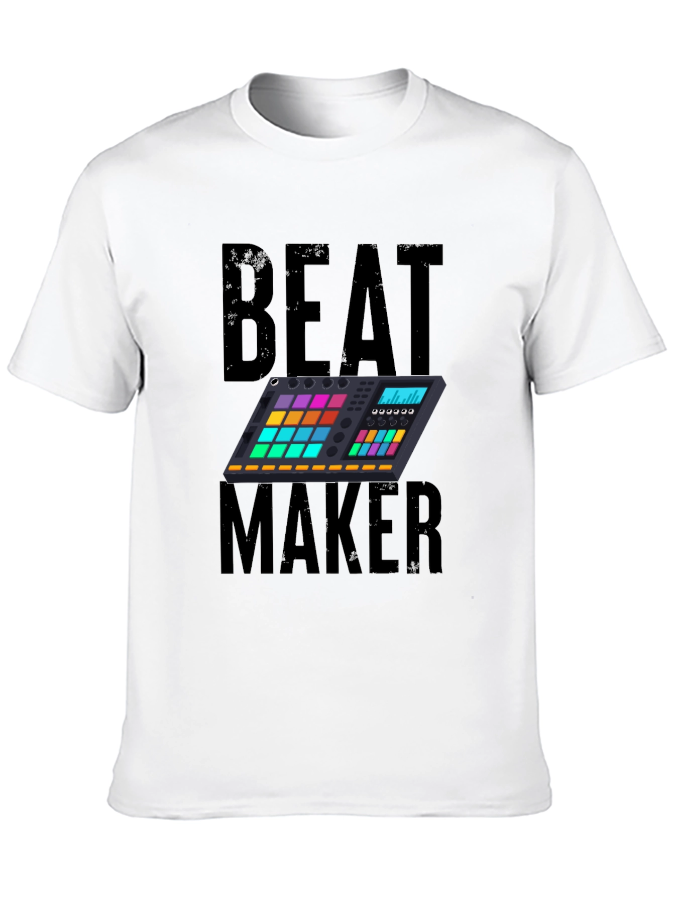 Camiseta Negra Beat Maker para Amantes de la Música