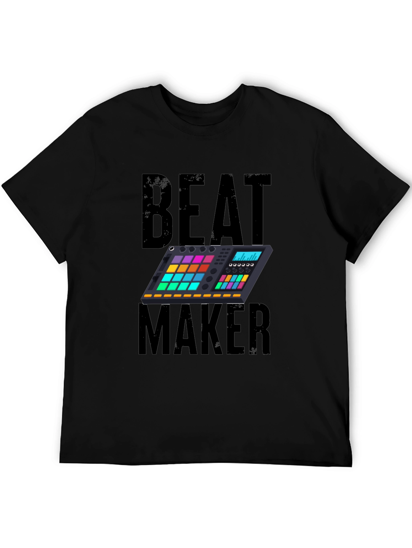 Camiseta Negra Beat Maker para Amantes de la Música