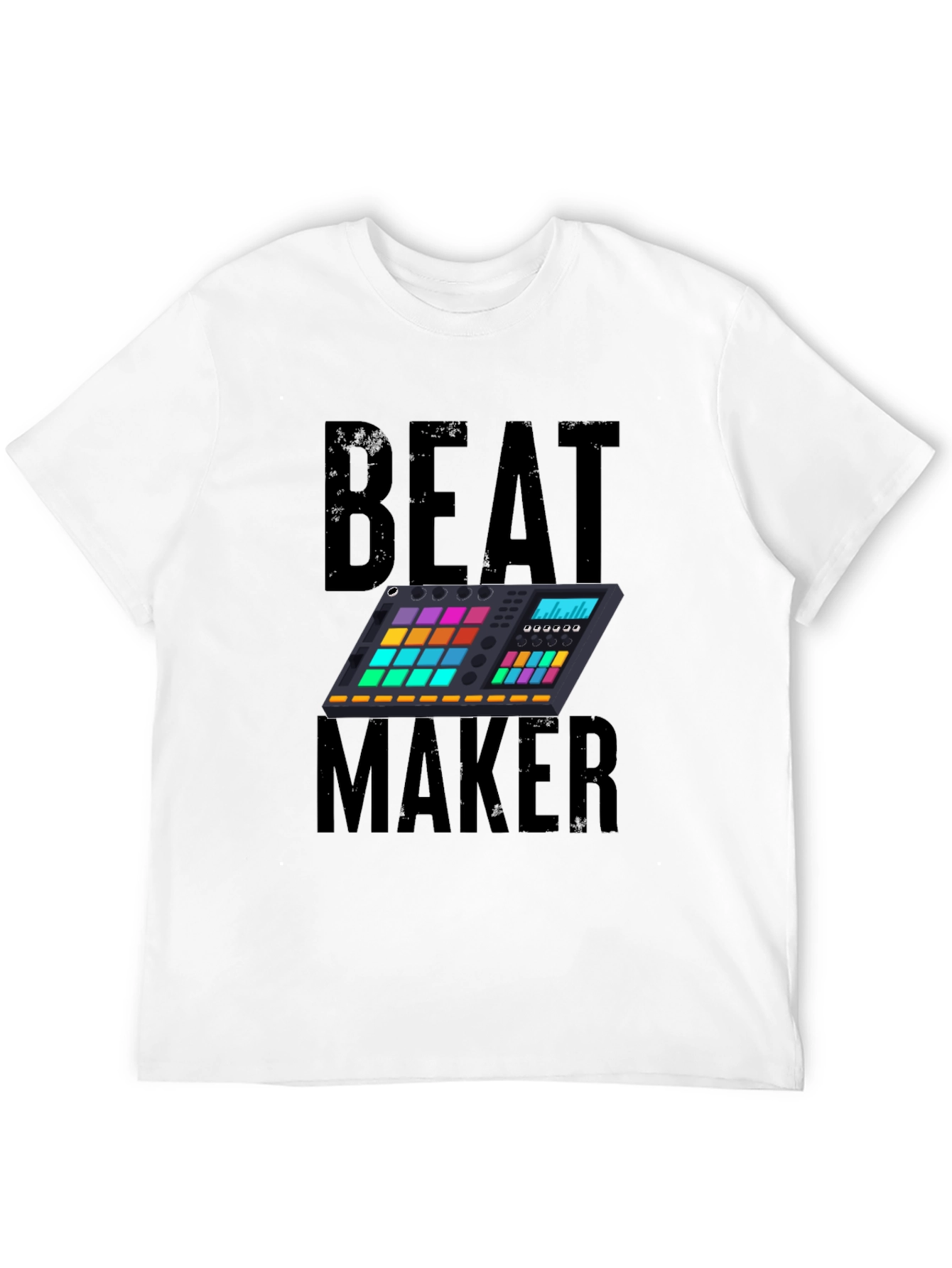 Camiseta Negra Beat Maker para Amantes de la Música