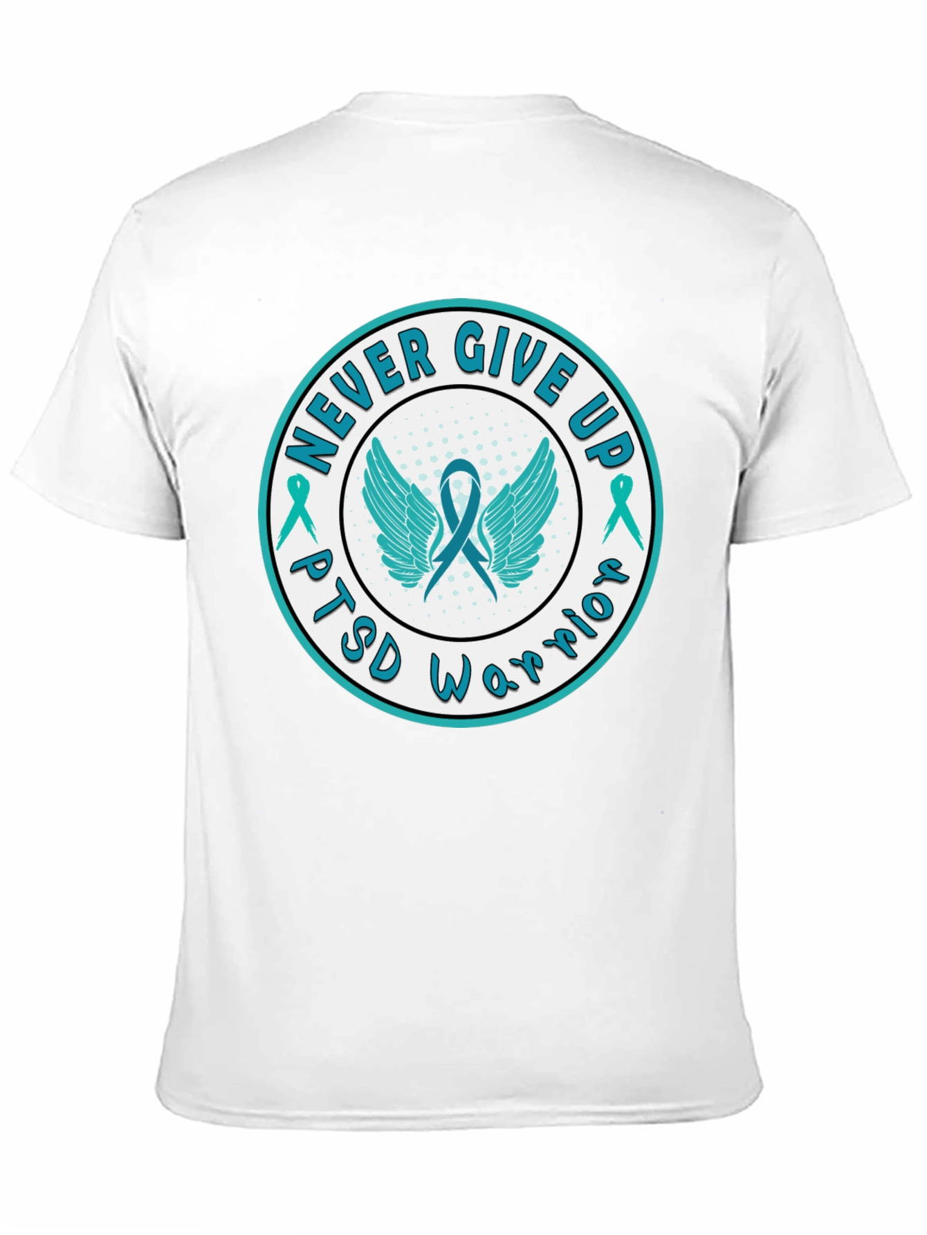 Camiseta Negra: Guerrero PTSD - Nunca te rindas