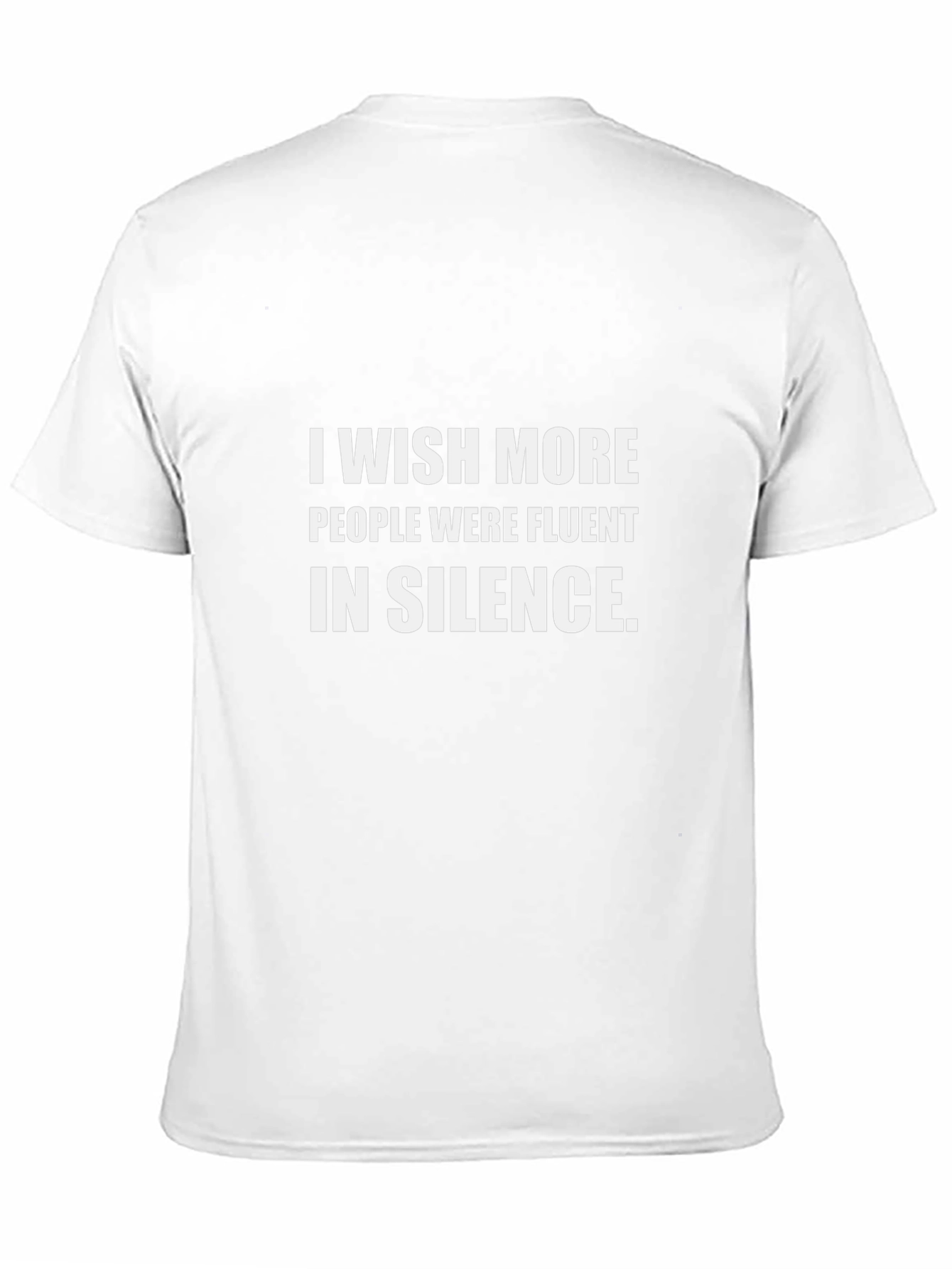 Camiseta Negra con Frase: Silencio Elocuente
