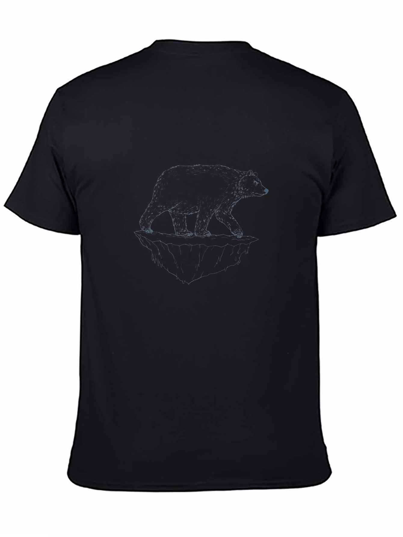 Camiseta Negra con Diseño de Oso Polar