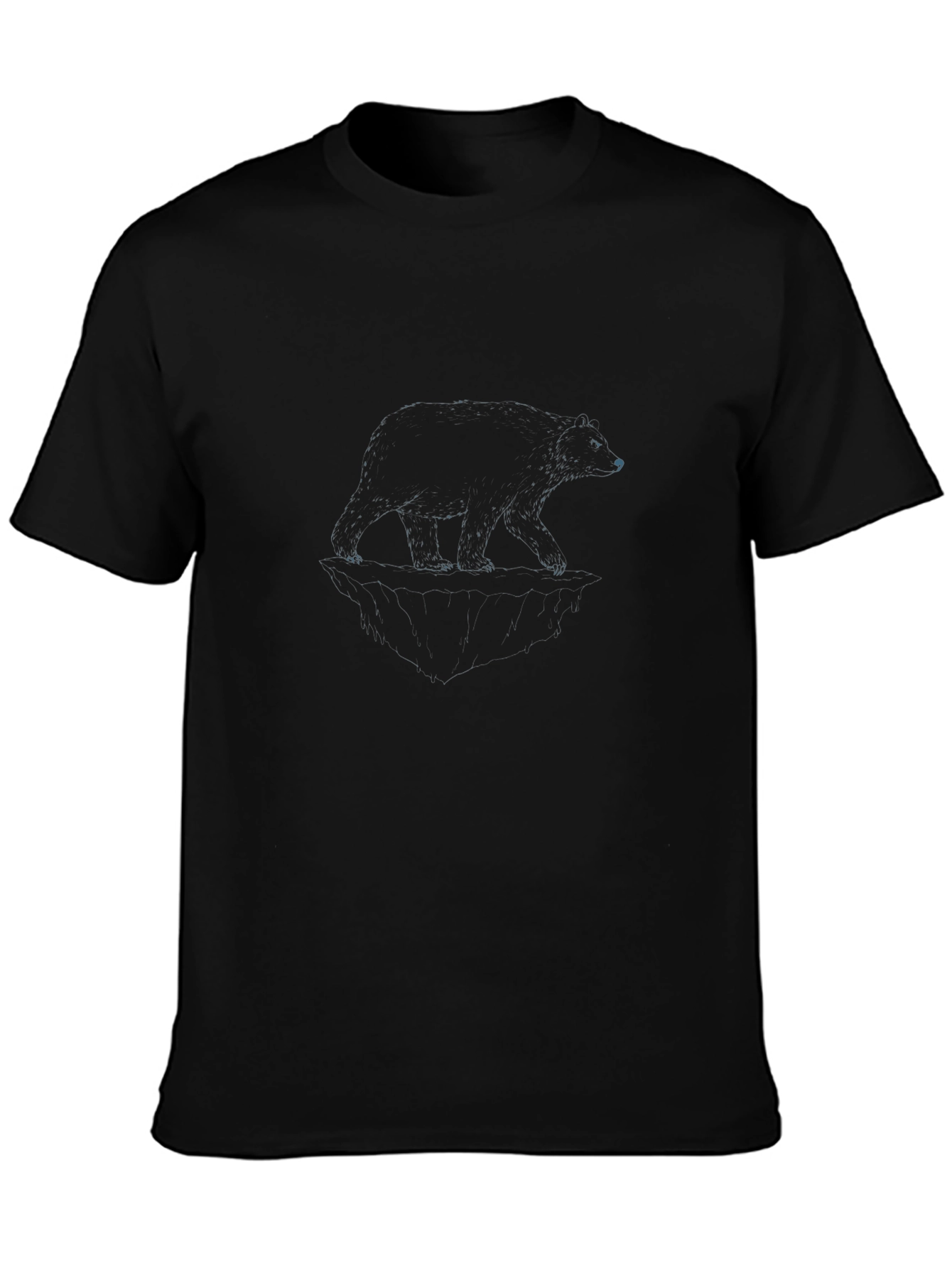 Camiseta Negra con Diseño de Oso Polar