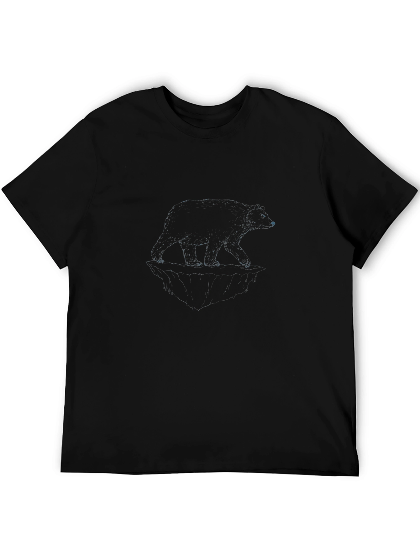 Camiseta Negra con Diseño de Oso Polar