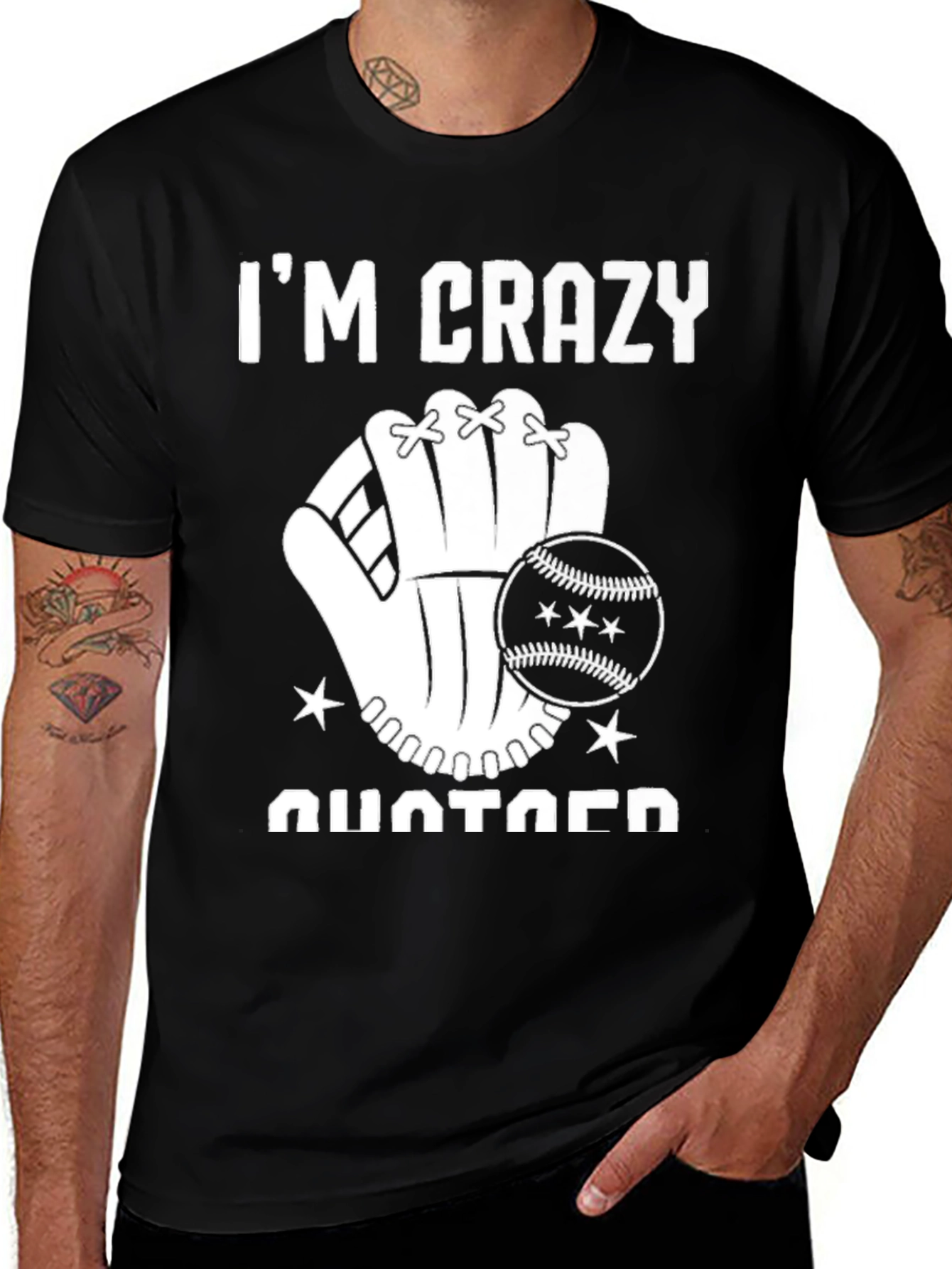 Camiseta Negra Im Crazy