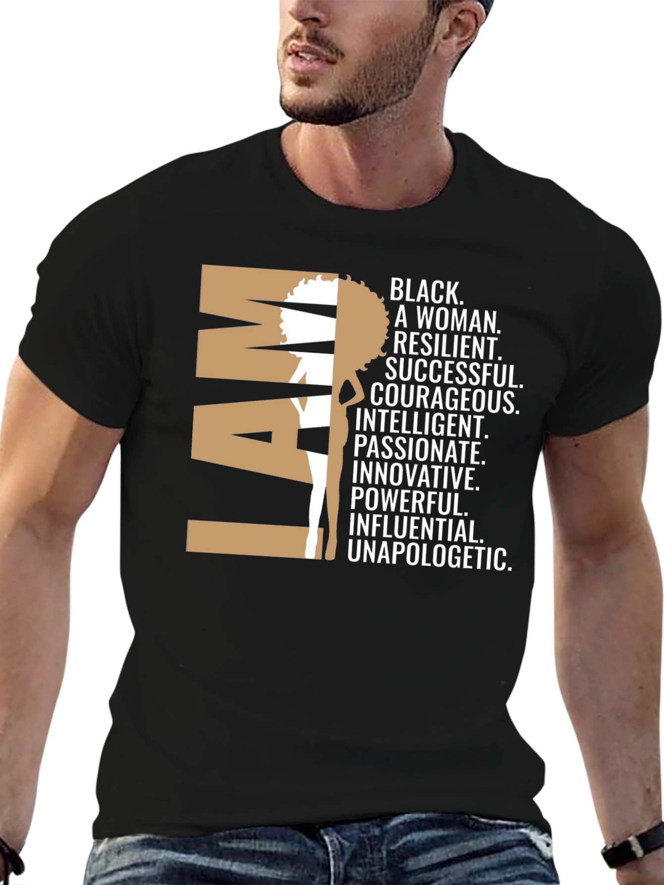 Camiseta I AM Black Woman - Empoderamiento Femenino