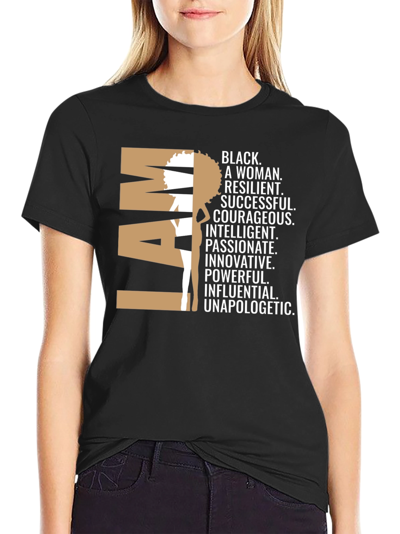 Camiseta I AM Black Woman - Empoderamiento Femenino