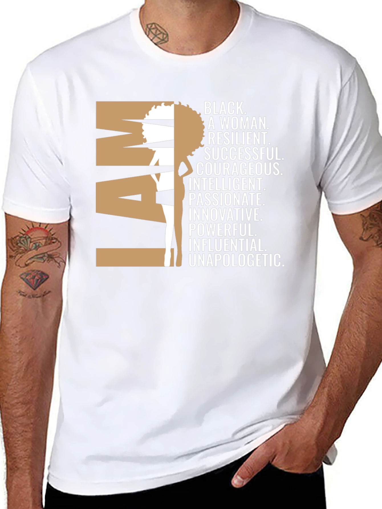 Camiseta I AM Black Woman - Empoderamiento Femenino