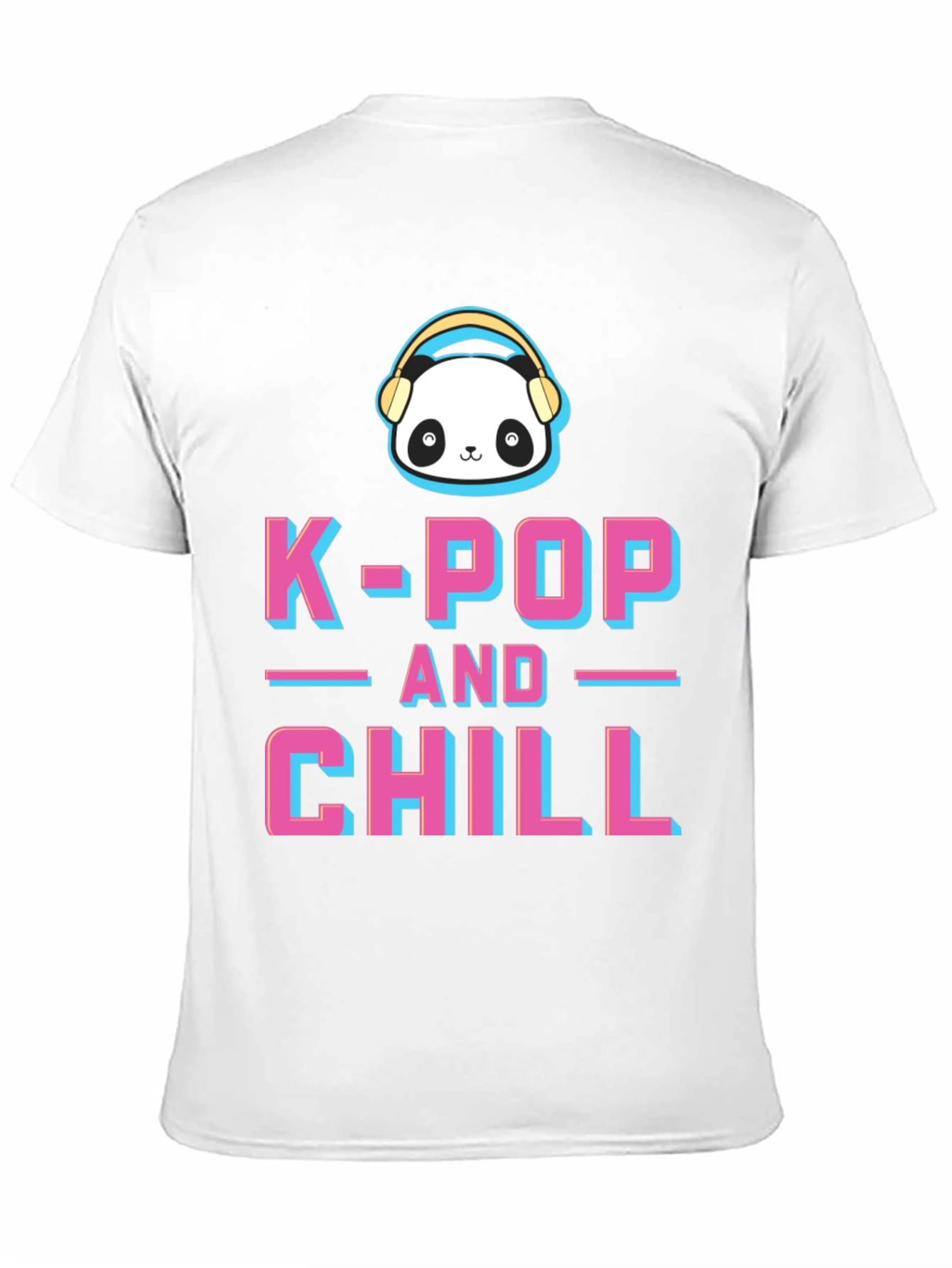 Camiseta K-Pop and Chill con Panda y Audífonos