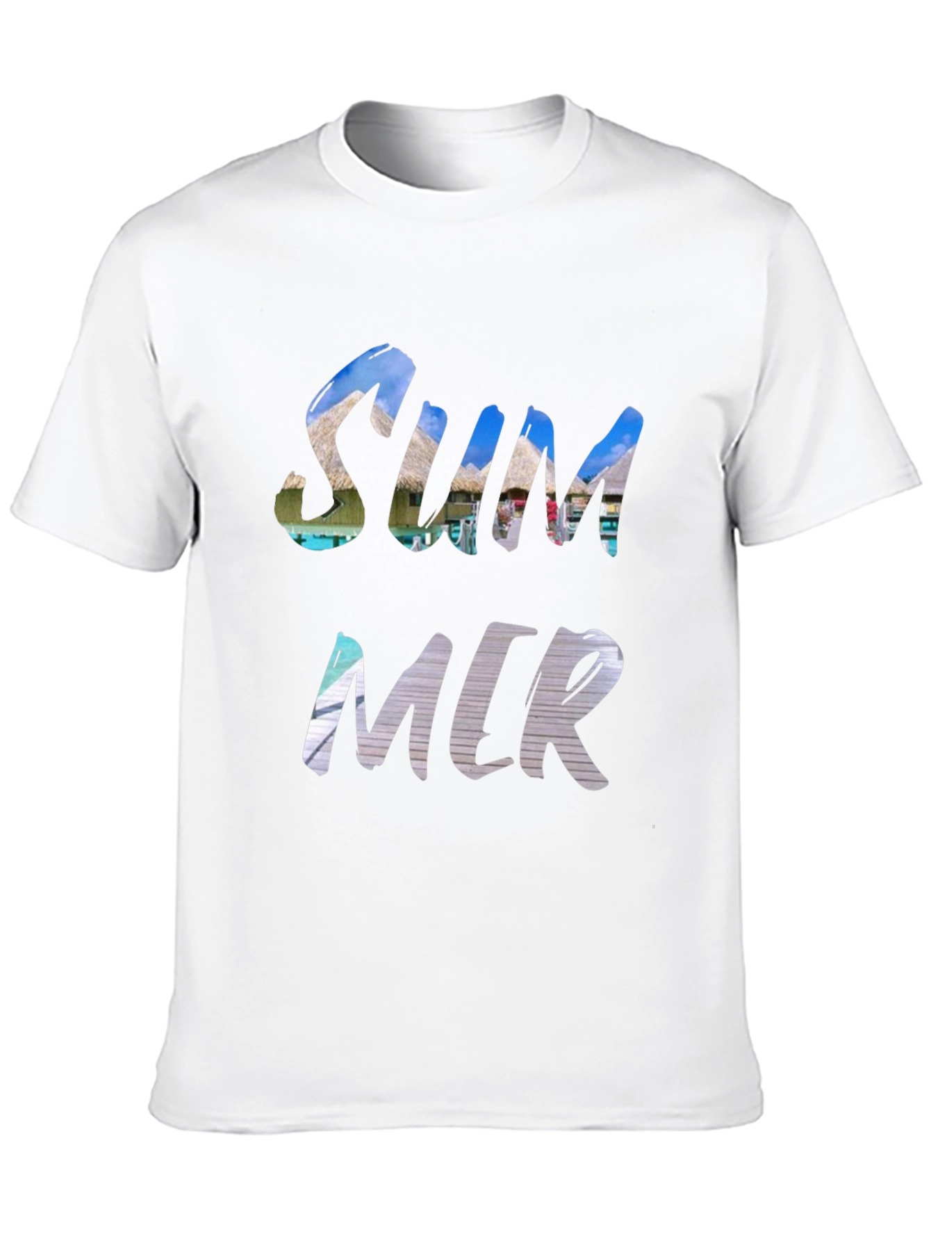 Camiseta Negra Hombre - Diseño Verano