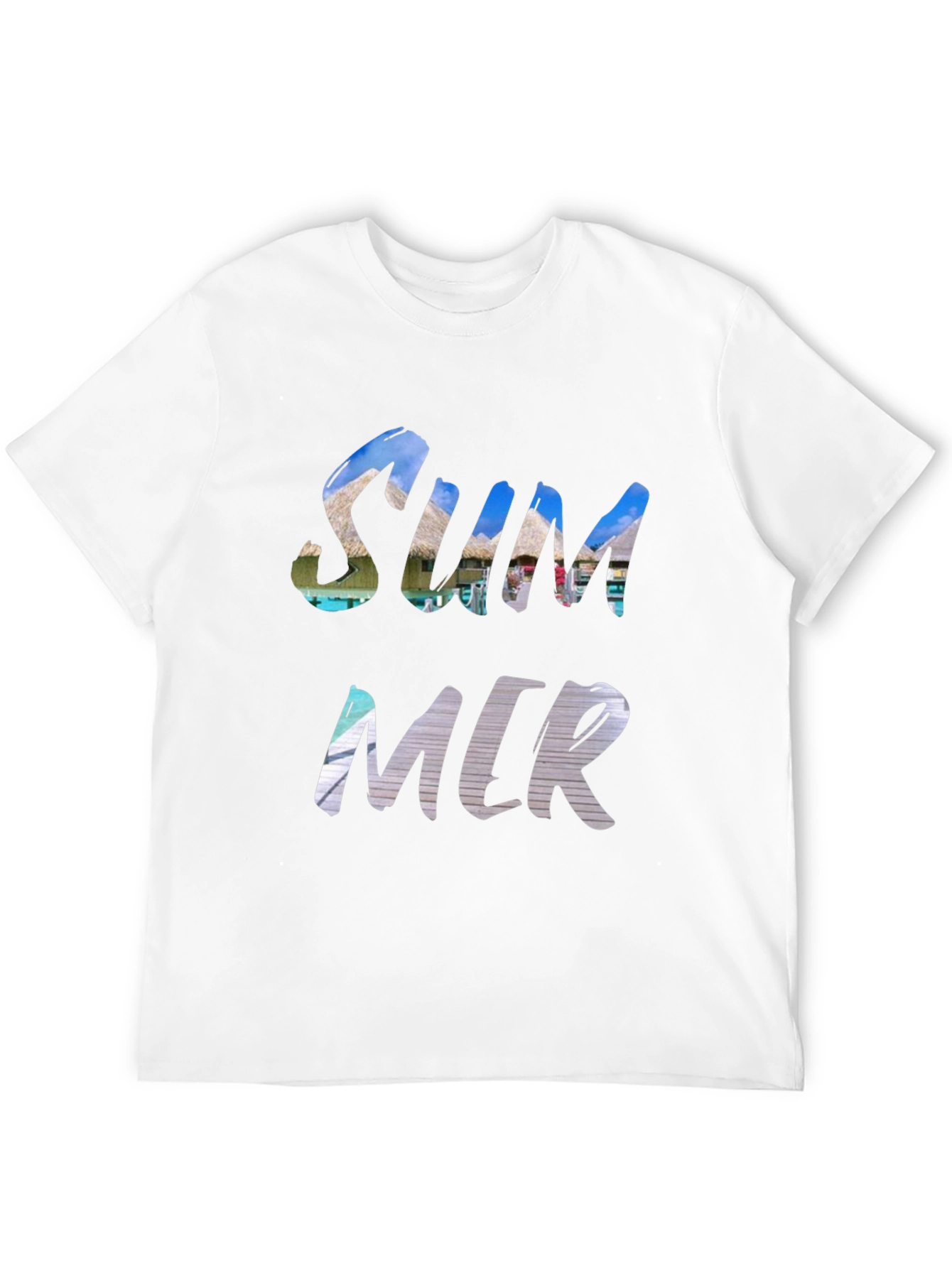 Camiseta Negra Hombre - Diseño Verano