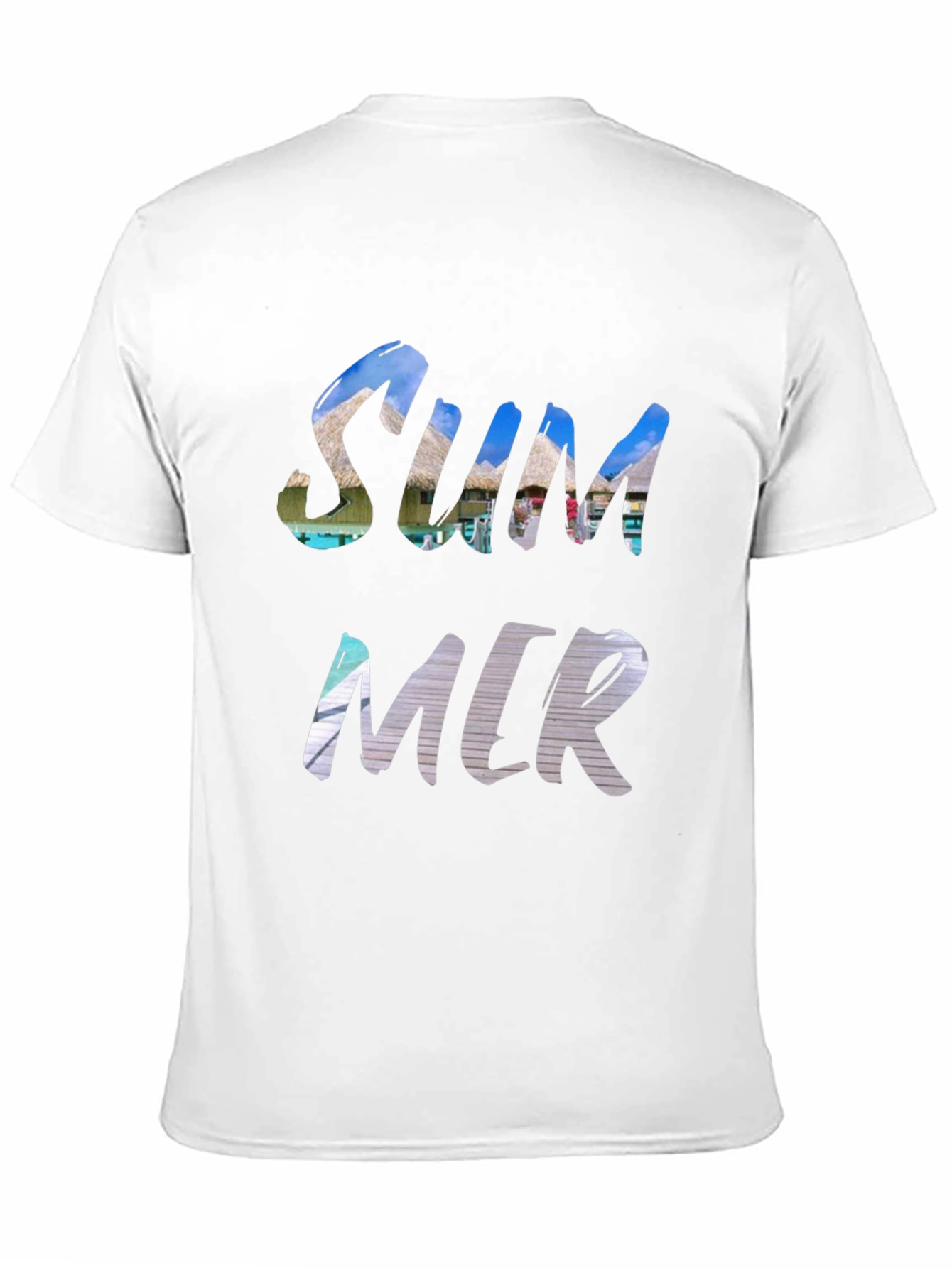 Camiseta Negra Hombre - Diseño Verano