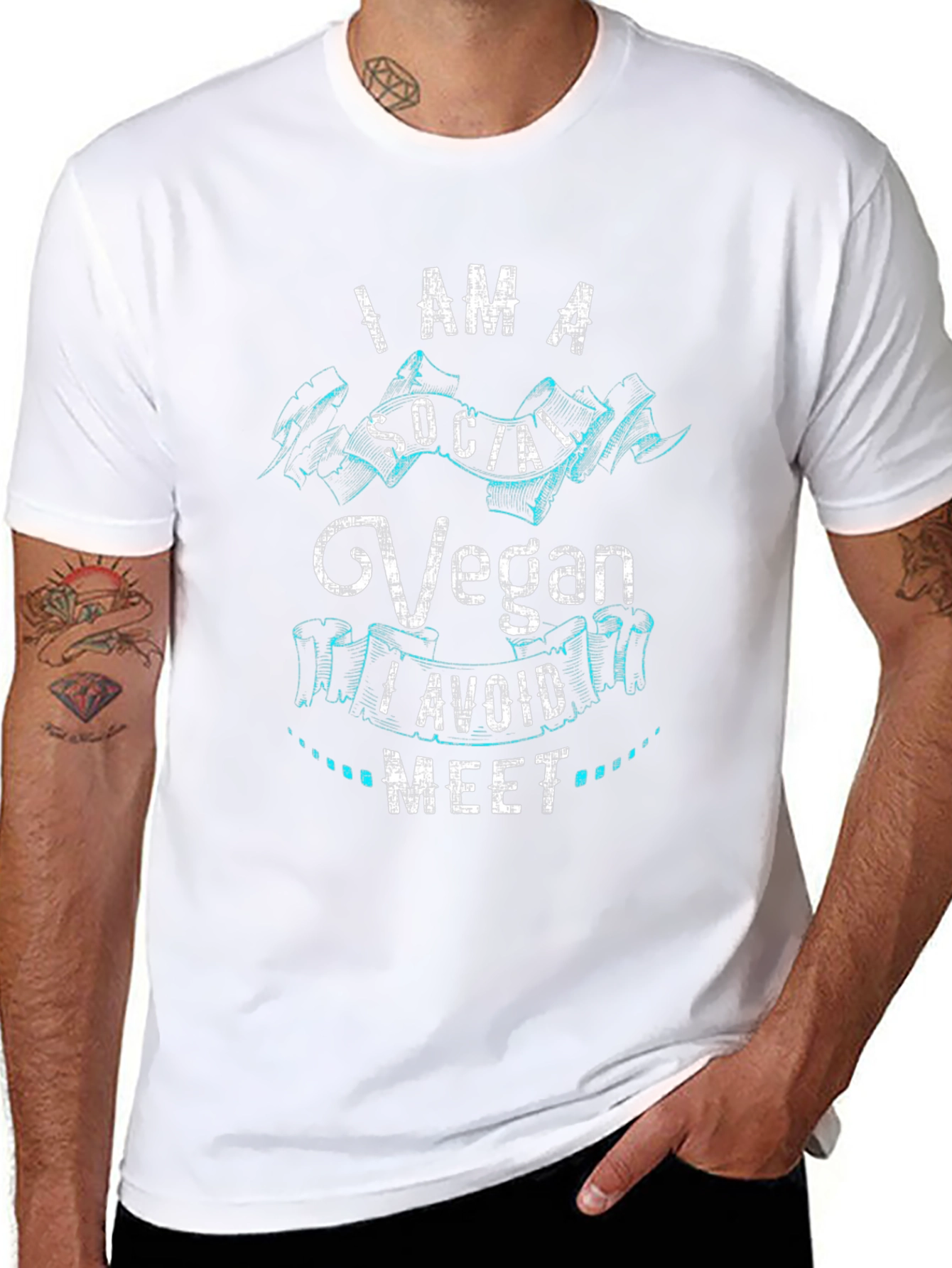 Camiseta Negra Vegan Social: Evita el Contacto Social