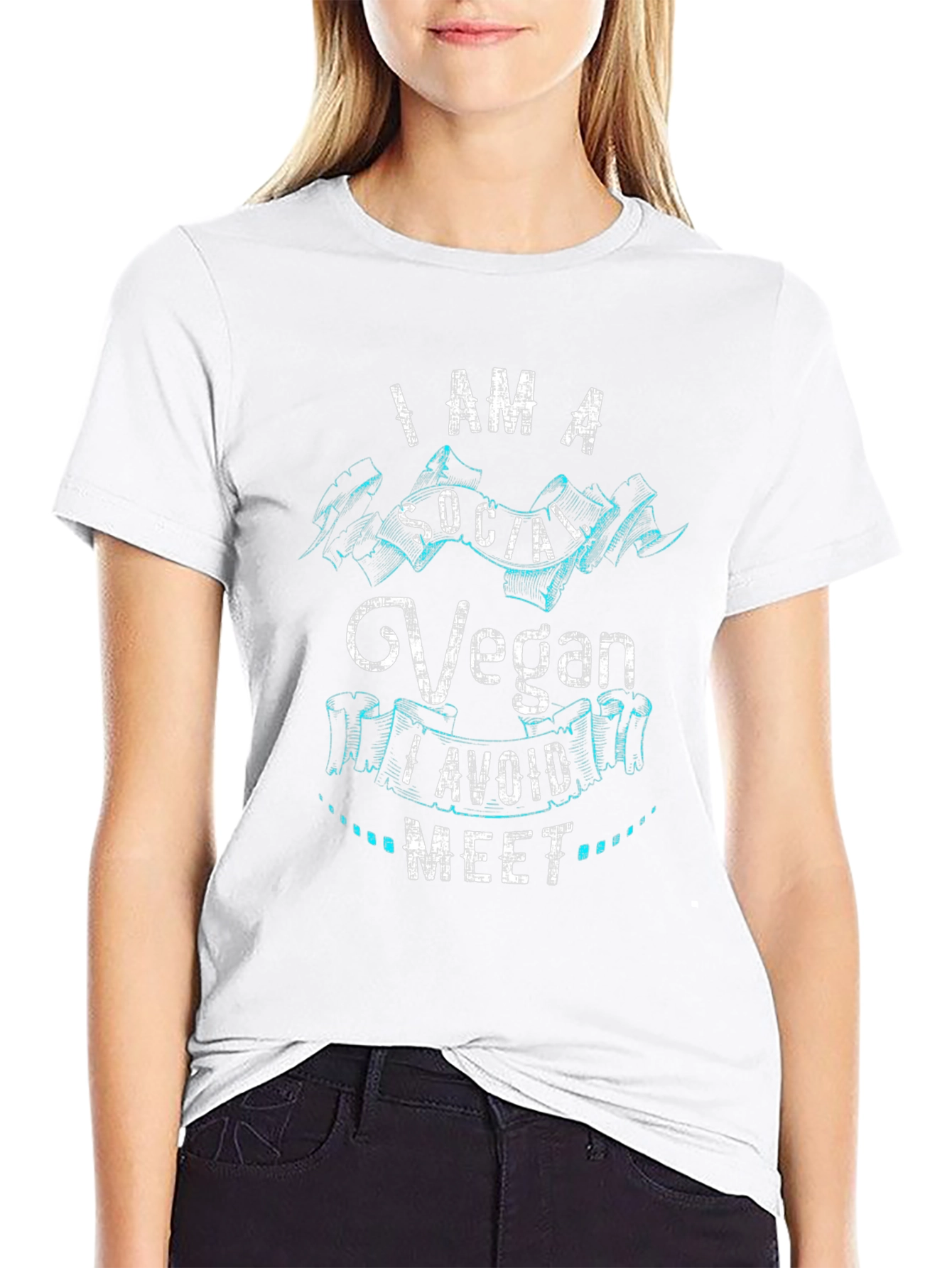 Camiseta Negra Vegan Social: Evita el Contacto Social