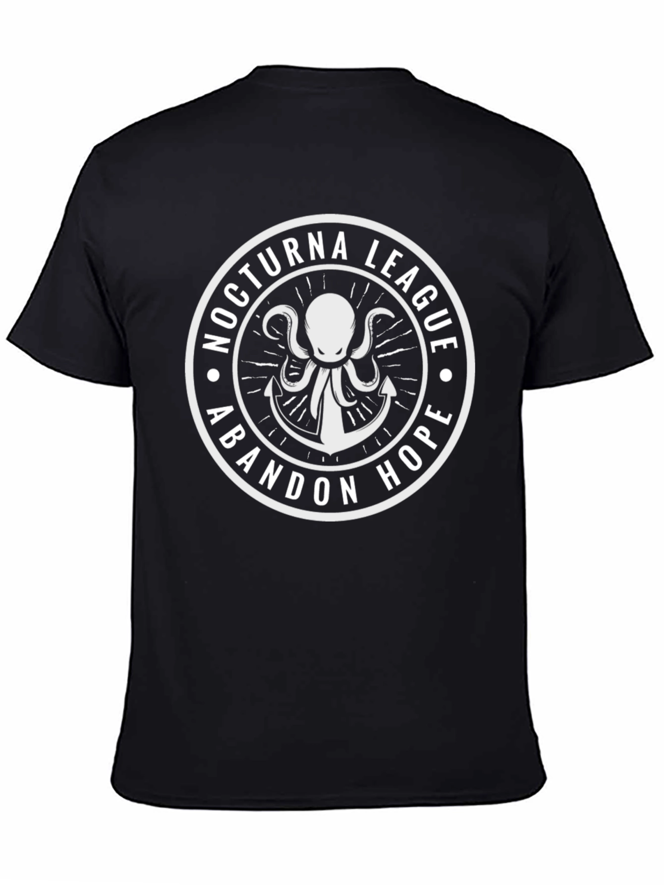 Camiseta Negra Nocturna League Abandon Hope