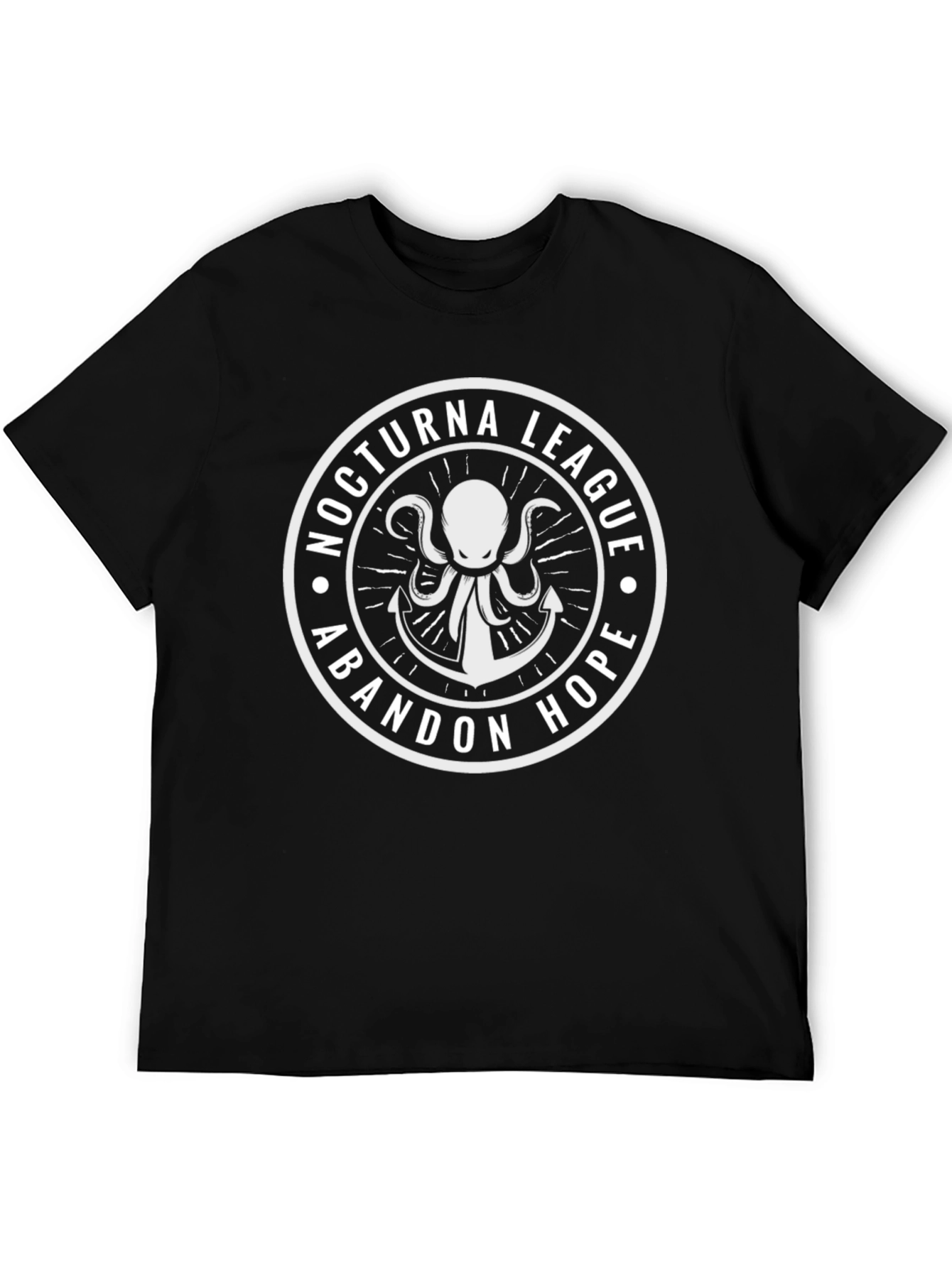 Camiseta Negra Nocturna League Abandon Hope