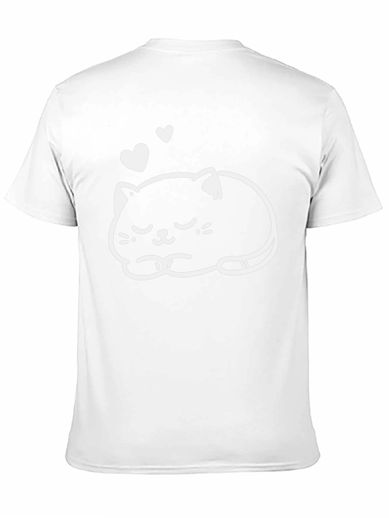 Camiseta Negra con Diseño de Gato Dormilón