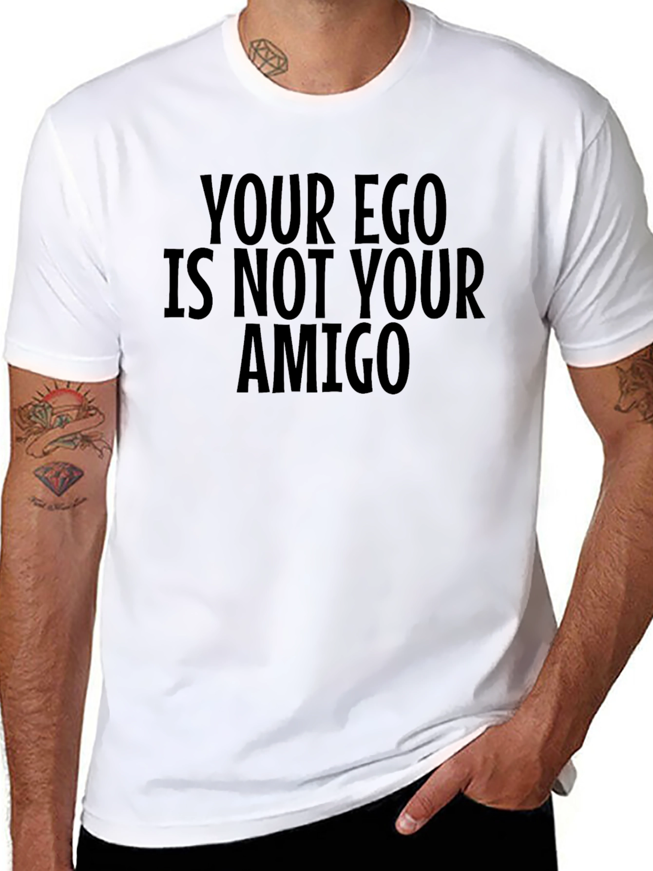 Camiseta Negra: Tu Ego No Es Tu Amigo