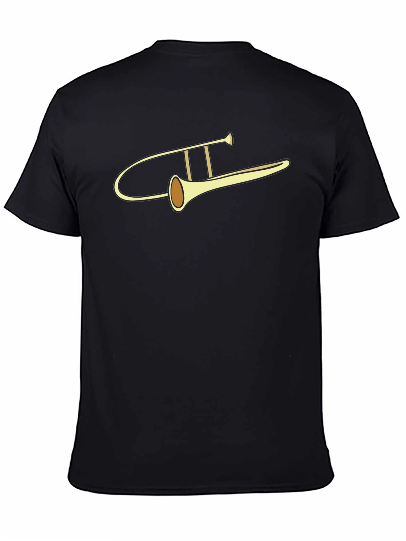 Camiseta Negra con Diseño de Trombón