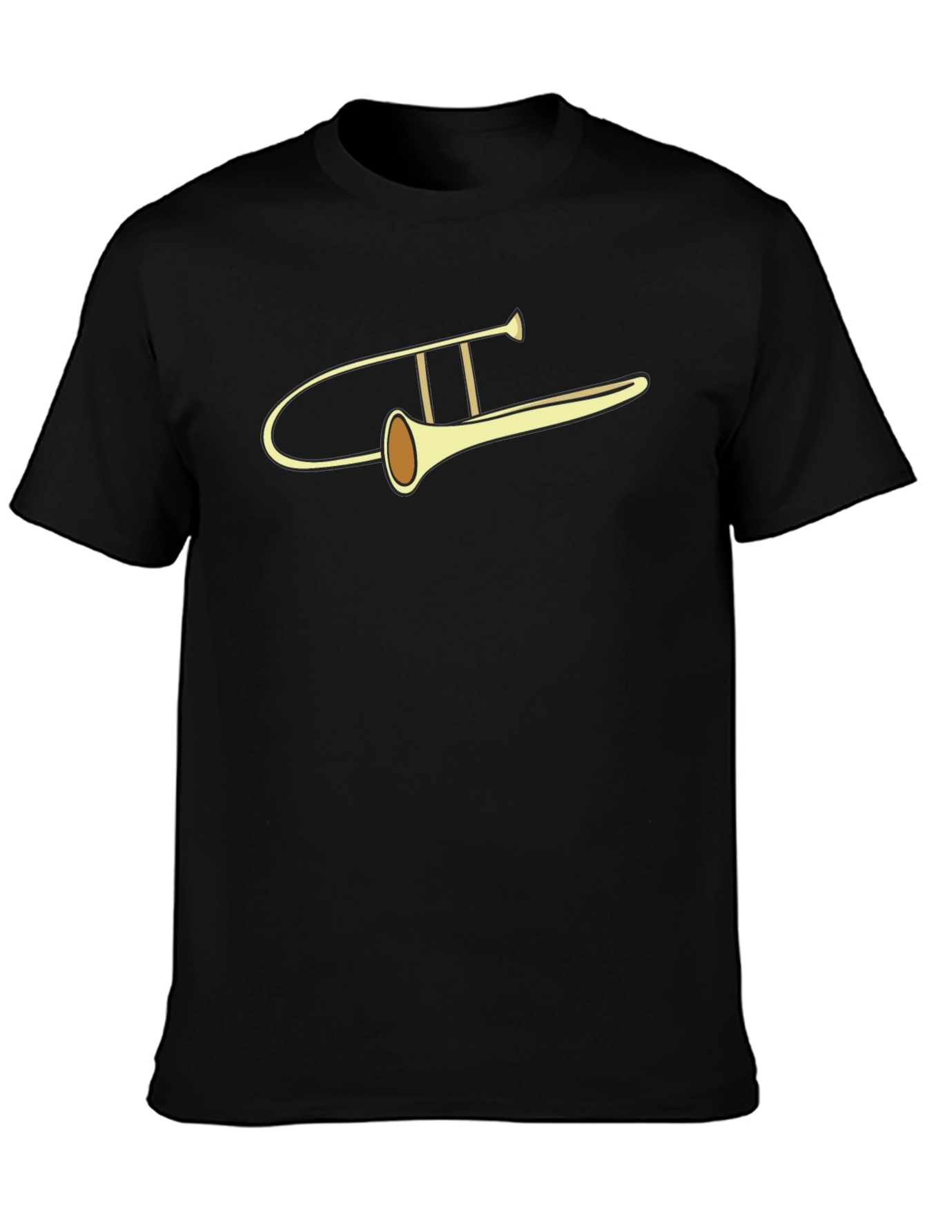 Camiseta Negra con Diseño de Trombón