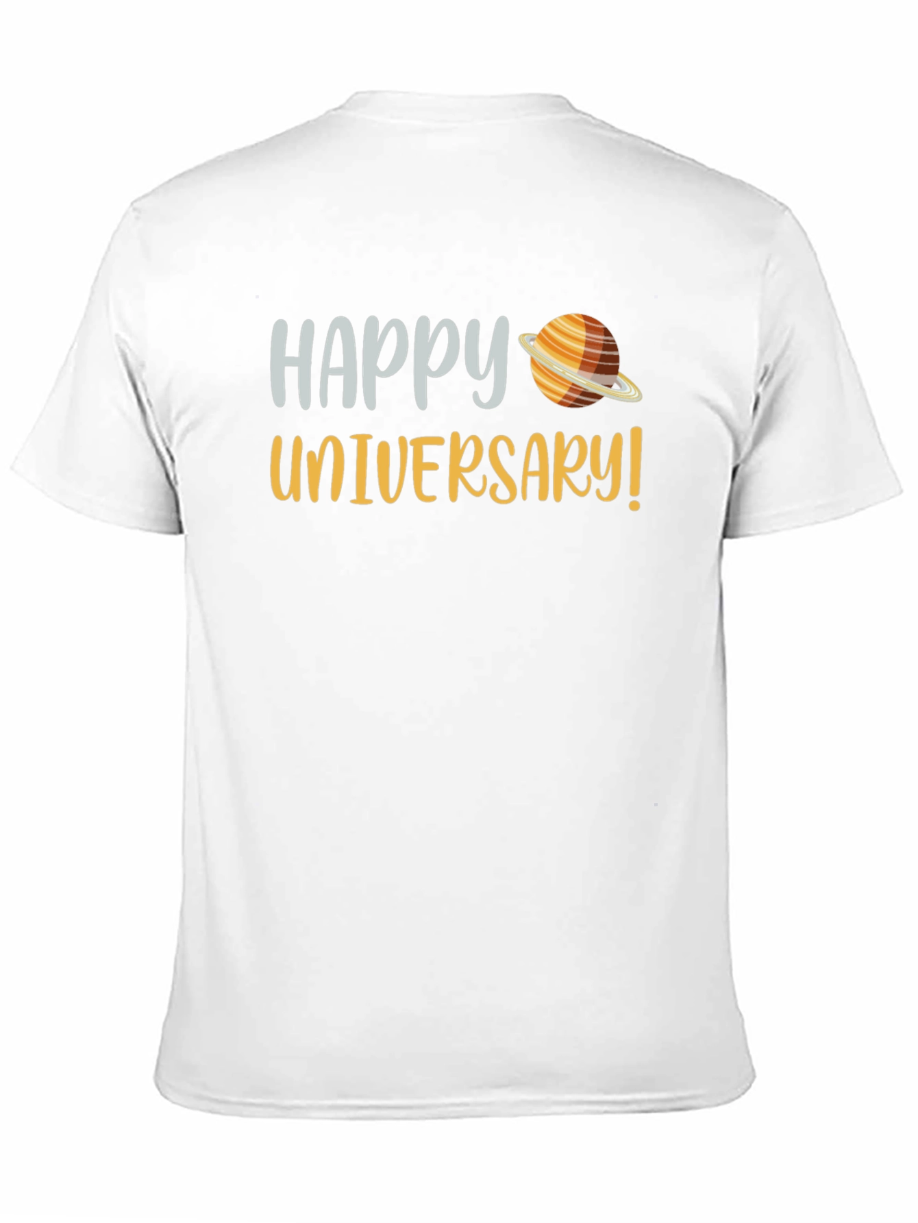 Camiseta Negra Feliz Universario Espacial