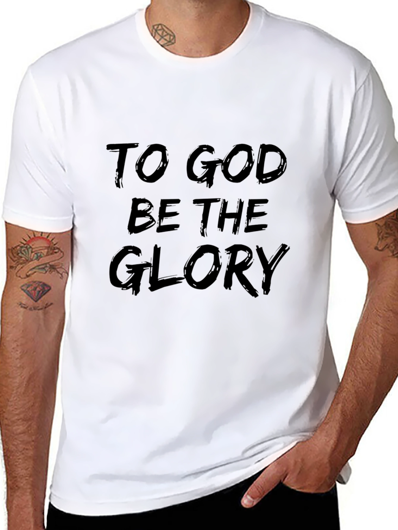 Camiseta Negra: A Dios Sea La Gloria