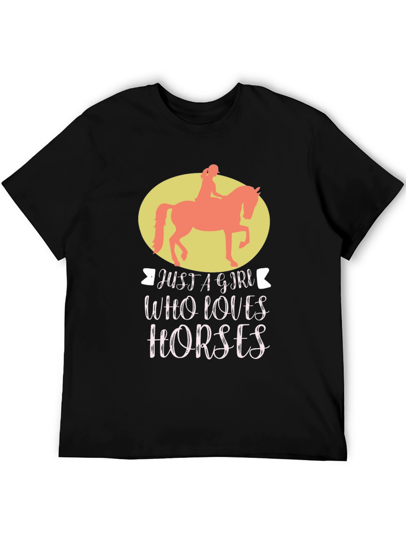Camiseta Negra Just A Girl Who Loves Horses