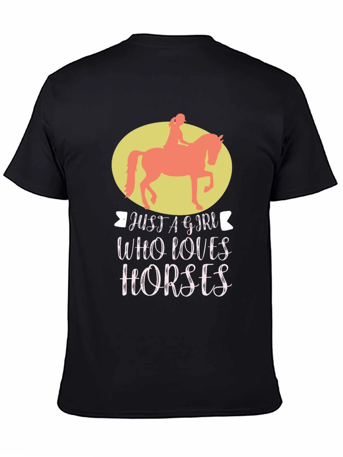 Camiseta Negra Just A Girl Who Loves Horses
