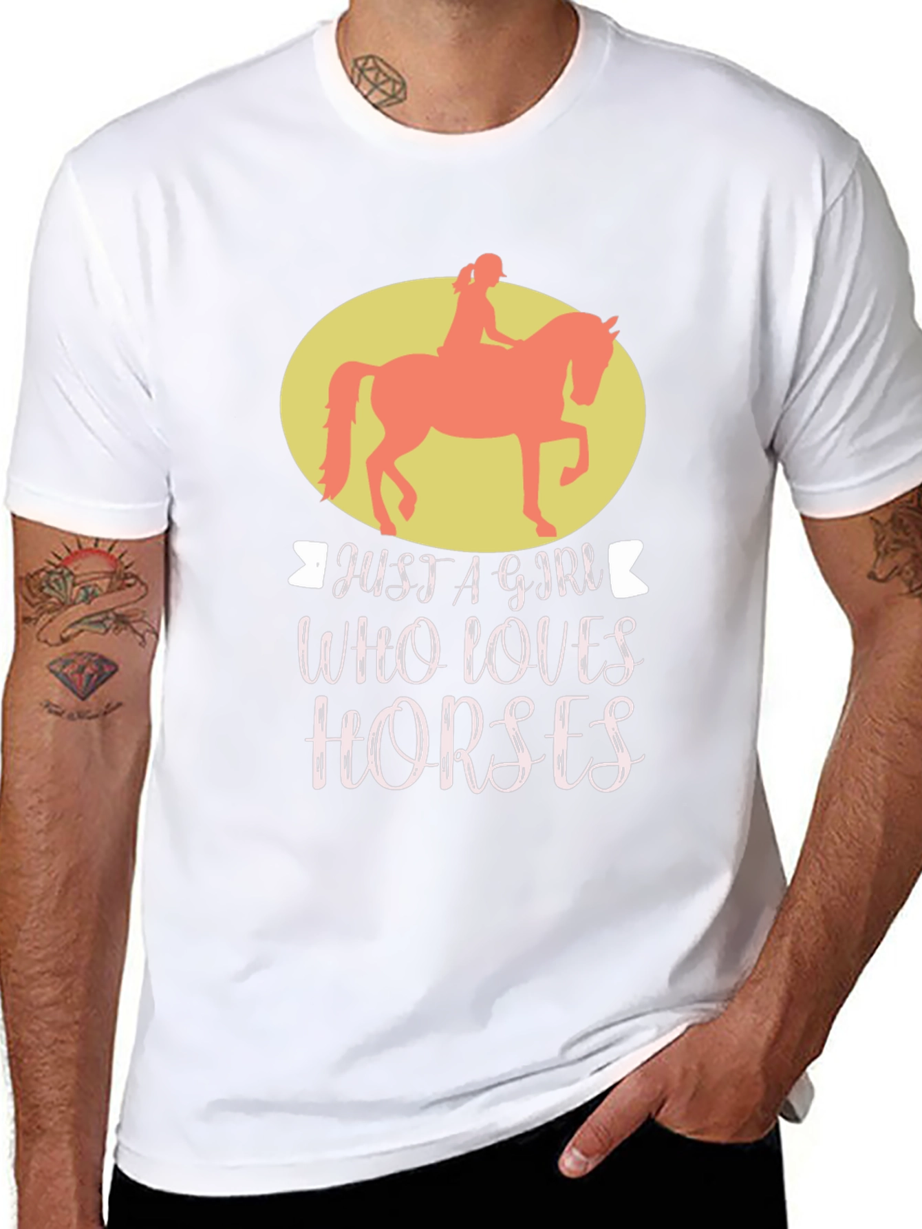 Camiseta Negra Just A Girl Who Loves Horses